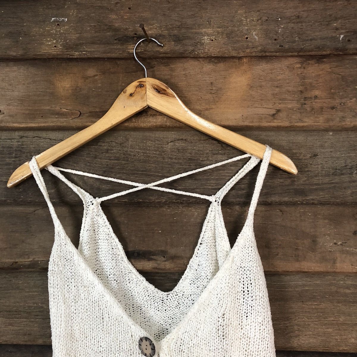 Homespun Knitwear Dresses Japan Mesh Net Crochet White Cardigan Knitwear #7132 Size S / US 4 / IT 40 - 4 Thumbnail