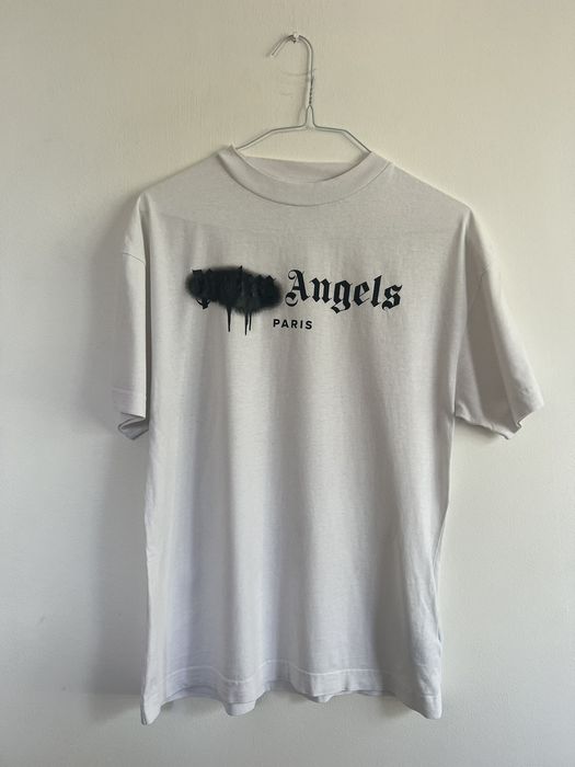 Palm Angels Sprayed Logo Paris Essential T-Shirt for Sale by ASIAWEMM