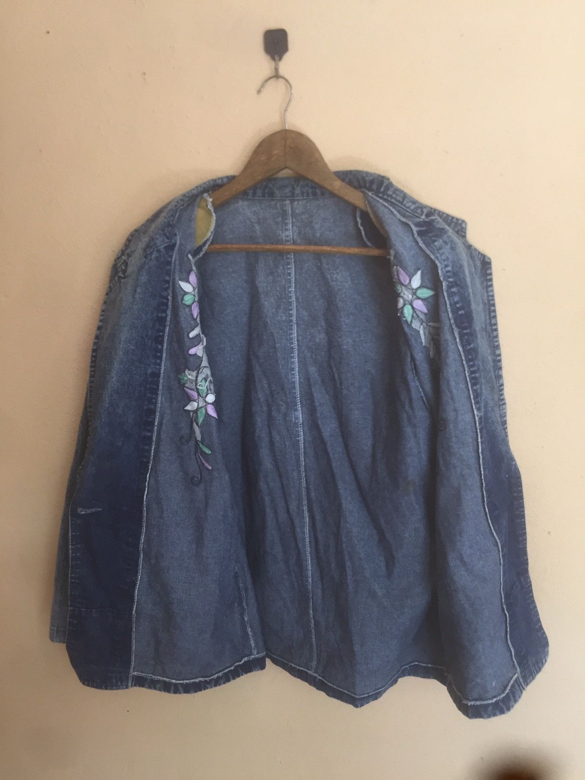 Indigo × Japanese Brand RARE DENIM COAT CARDIGAN FLORA BY JAPANESE Size US M / EU 48-50 / 2 - 5 Thumbnail