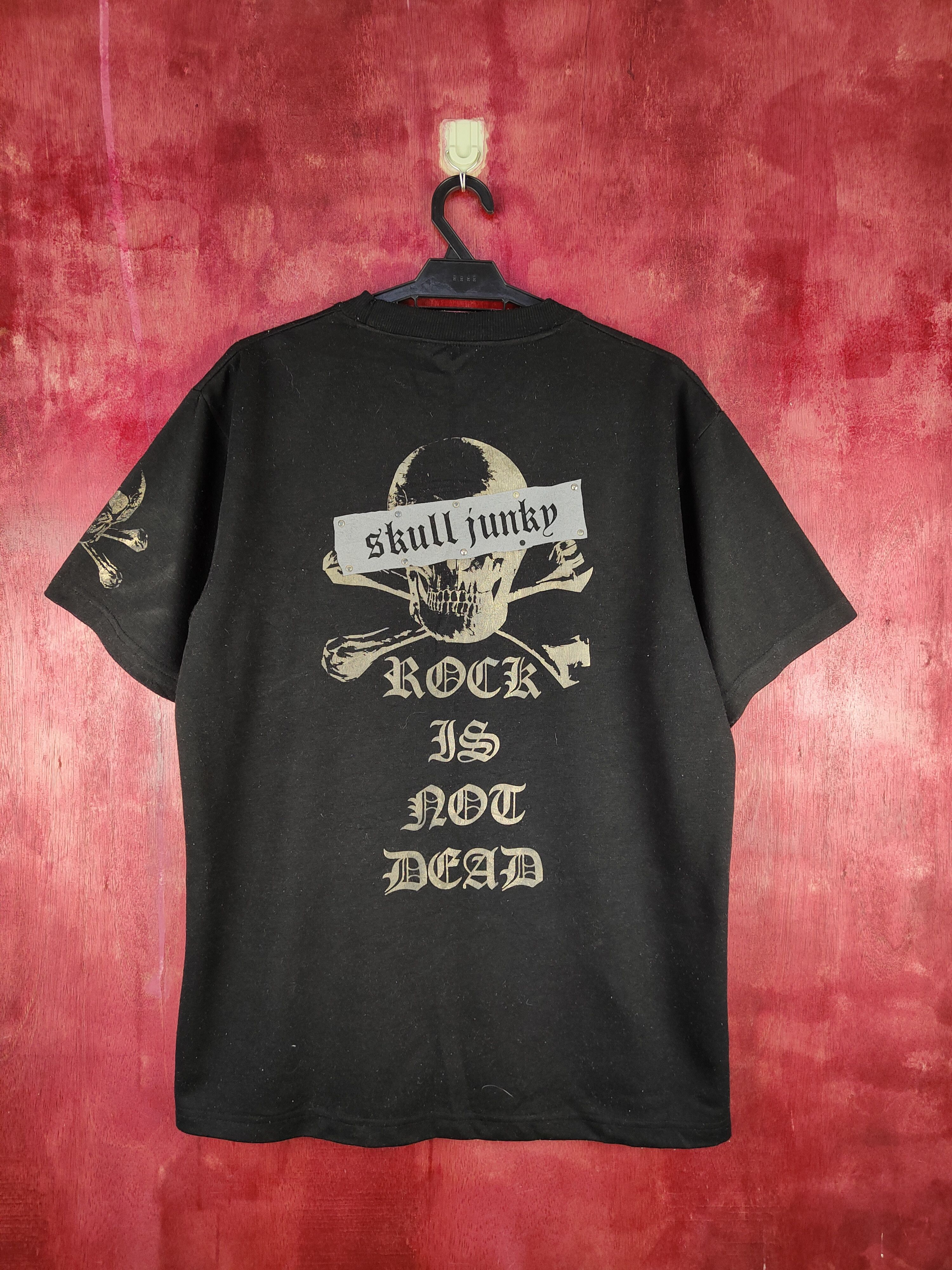 Band Tees Skull Junky rock not dead Black Short Sleeve T-shirt #166B Size US L / EU 52-54 / 3 - 1 Thumbnail