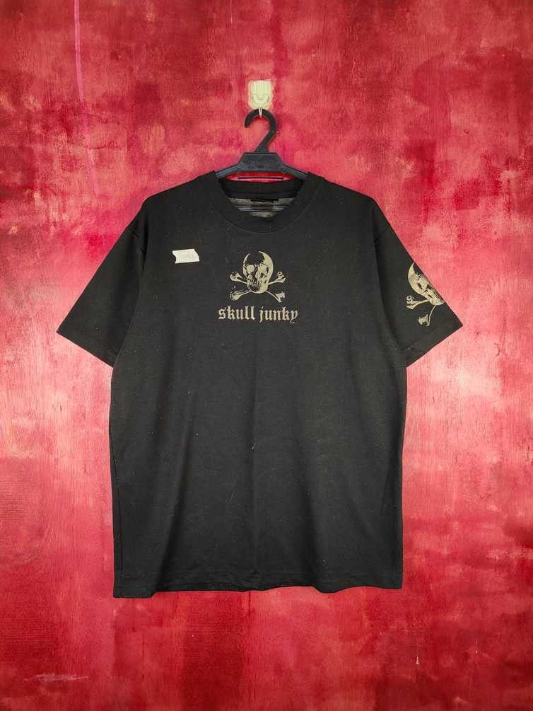 Band Tees Skull Junky rock not dead Black Short Sleeve T-shirt #166B Size US L / EU 52-54 / 3 - 7 Thumbnail
