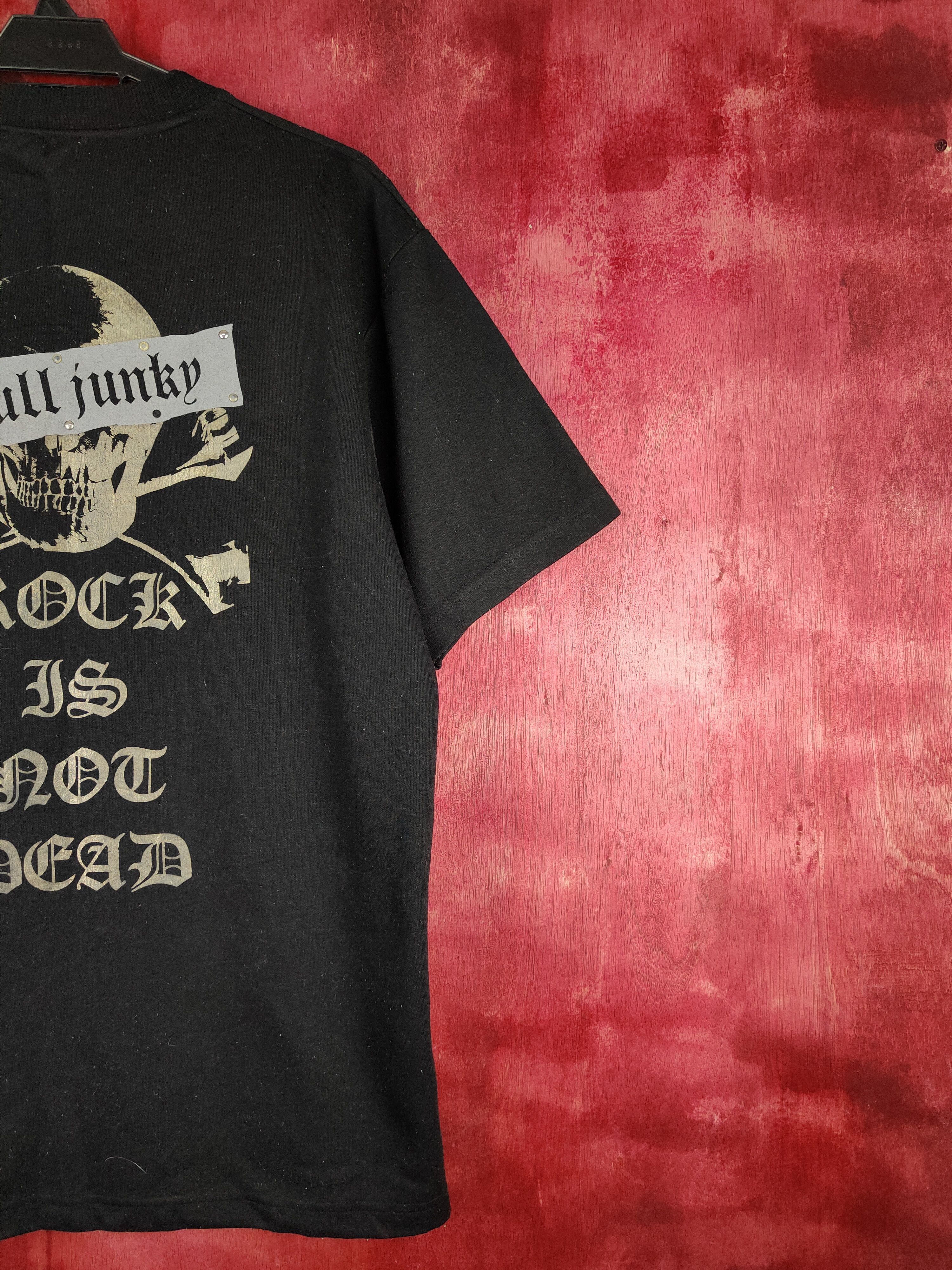 Band Tees Skull Junky rock not dead Black Short Sleeve T-shirt #166B Size US L / EU 52-54 / 3 - 4 Thumbnail