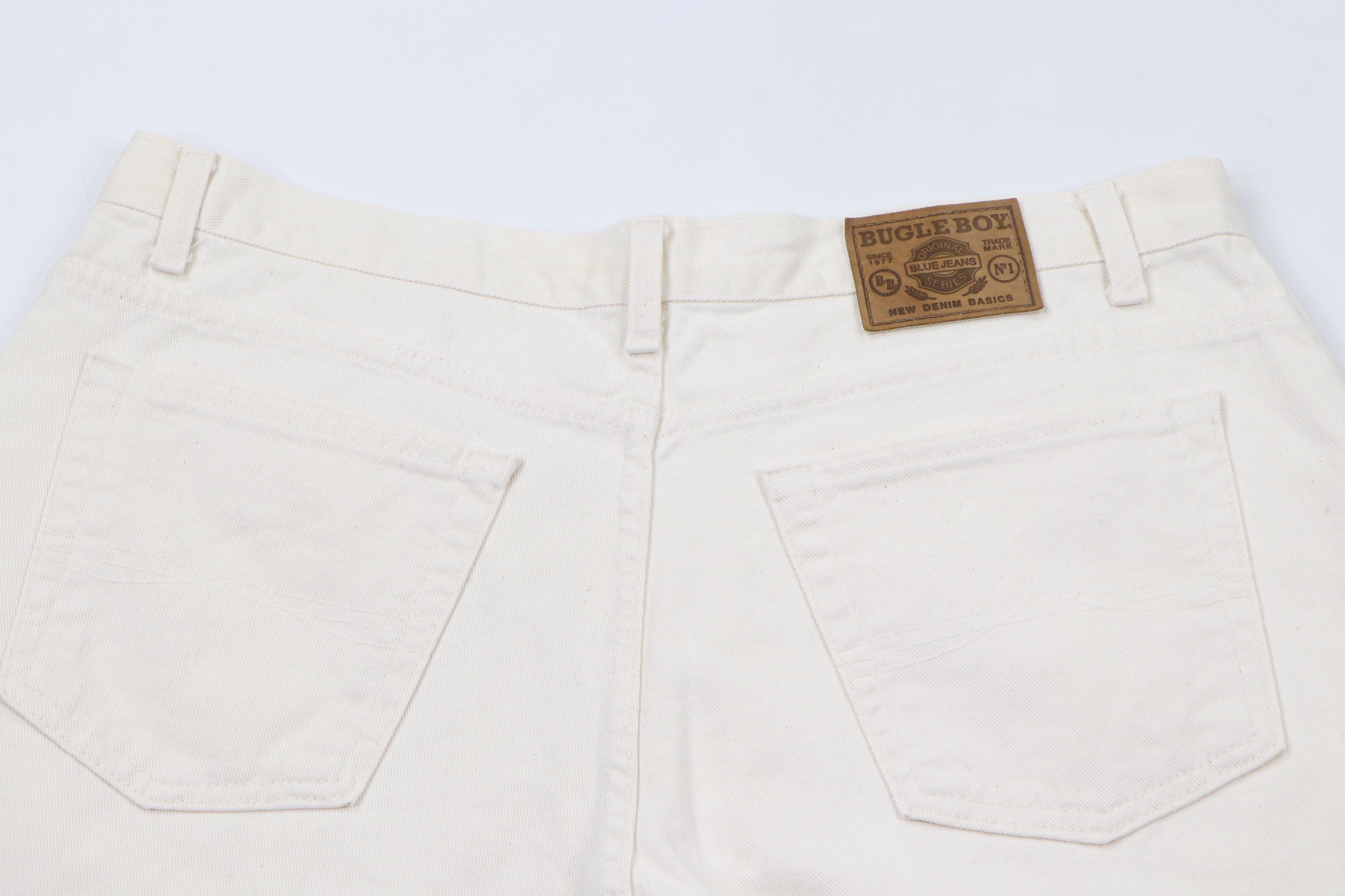 Other Vintage 90s Streetwear Baggy Denim Jean Shorts Cream Cotton Size US 38 / EU 54 - 8 Thumbnail