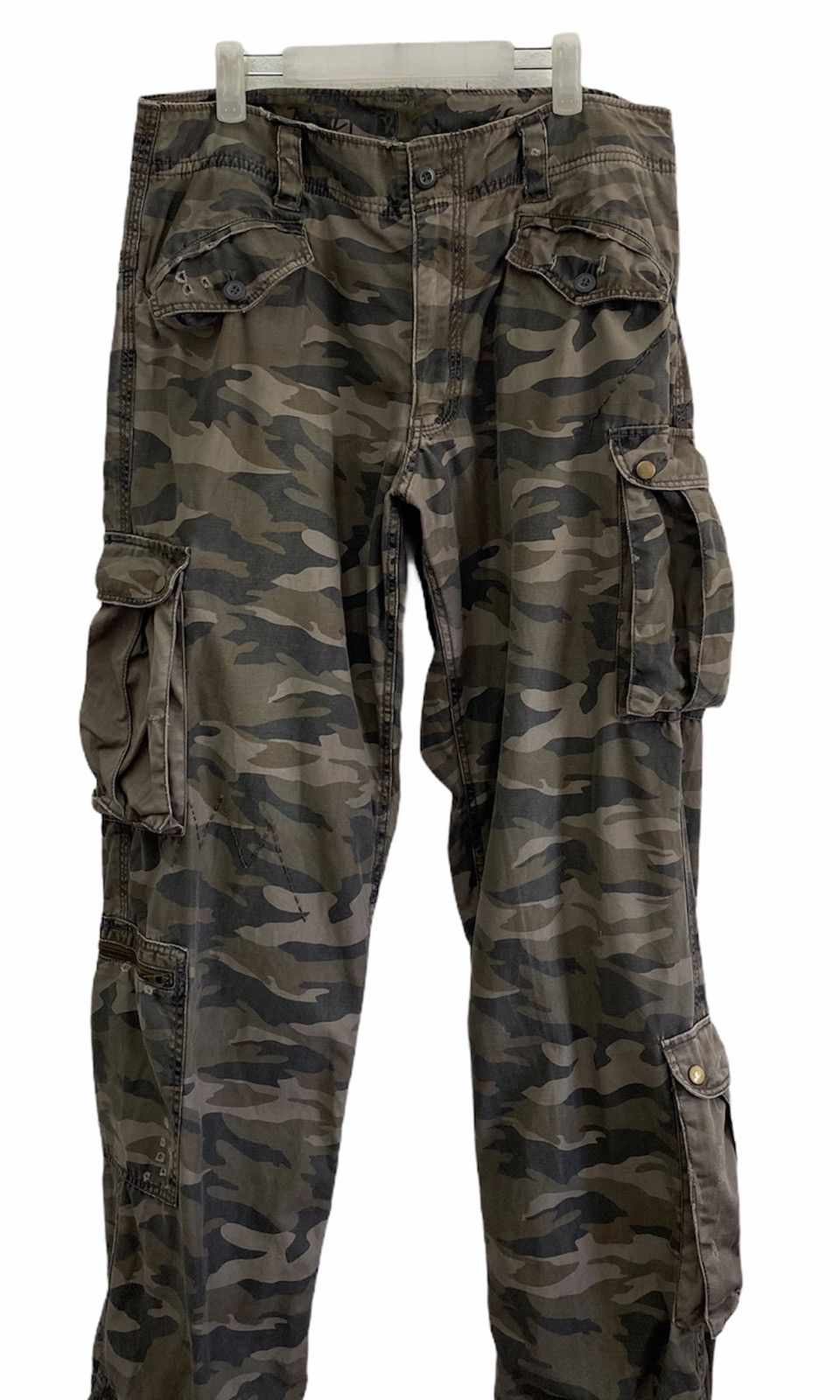 Japanese Brand Rare Japanese Tactical Multipocket Parachute Cargo Pants Size US 35 - 6 Thumbnail