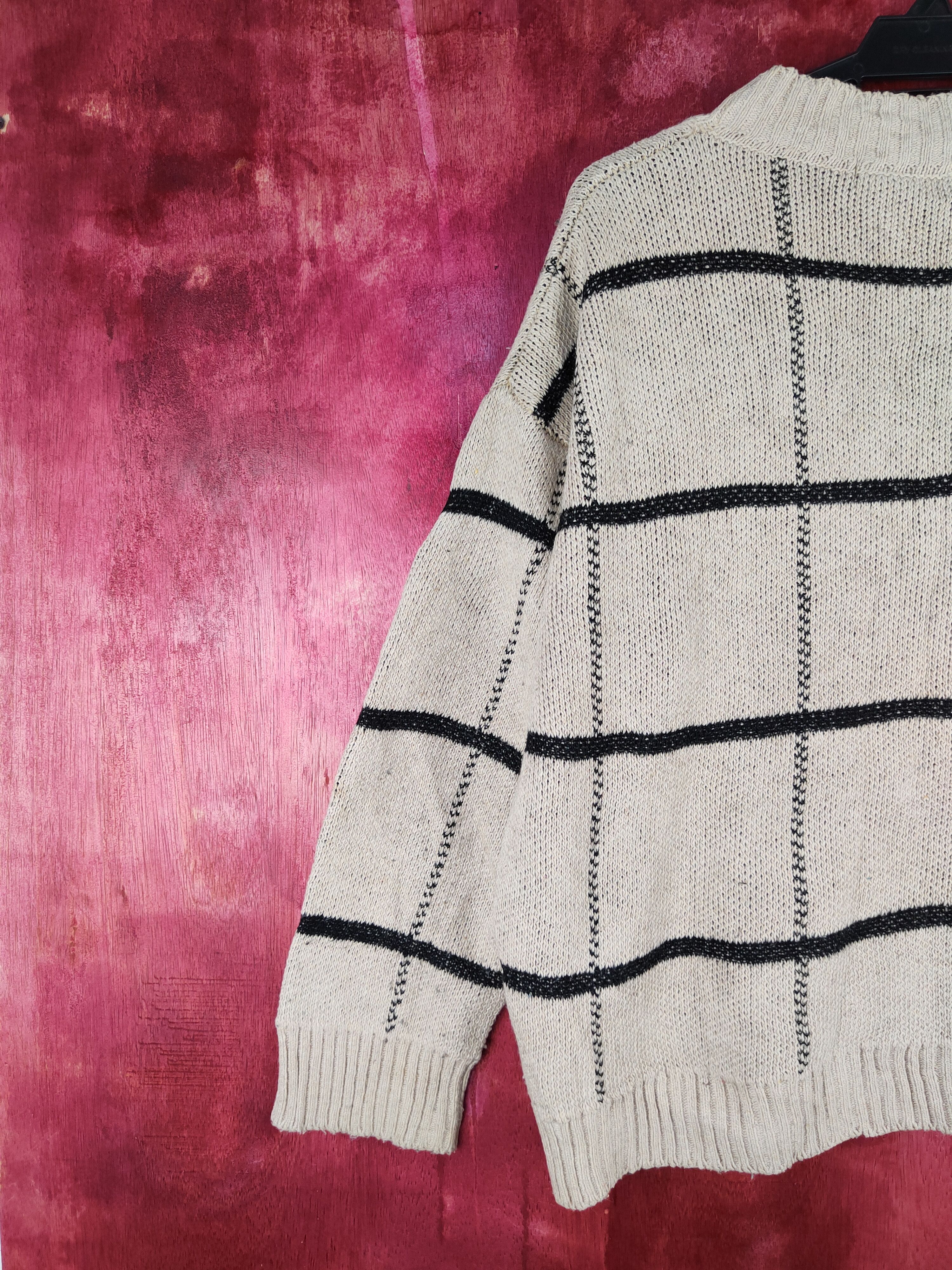 Homespun Knitwear × Japanese Brand Gorge Brown stripe checkered Knitwear Cardigan #209B Size US M / EU 48-50 / 2 - 8 Thumbnail