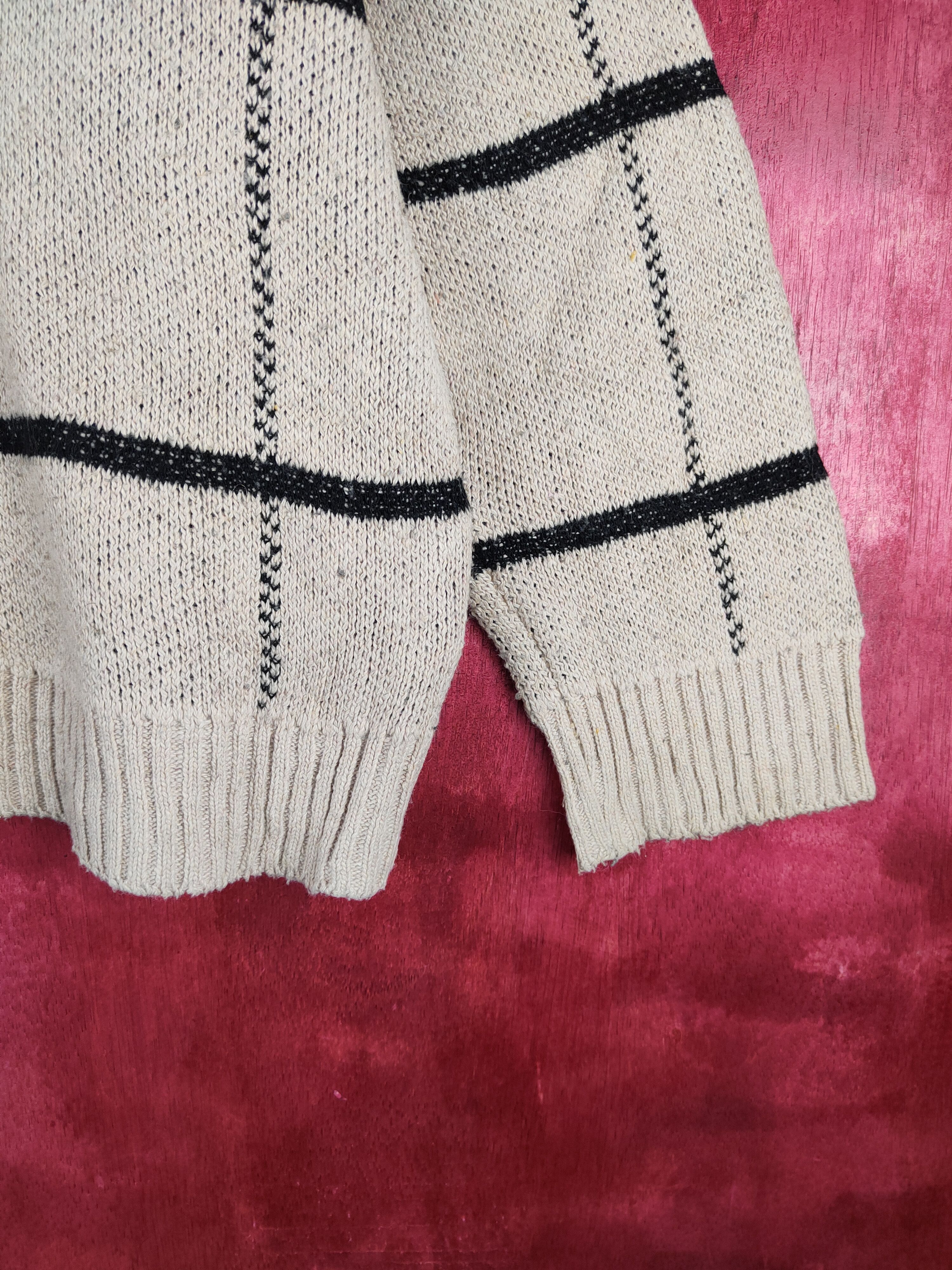 Homespun Knitwear × Japanese Brand Gorge Brown stripe checkered Knitwear Cardigan #209B Size US M / EU 48-50 / 2 - 6 Thumbnail