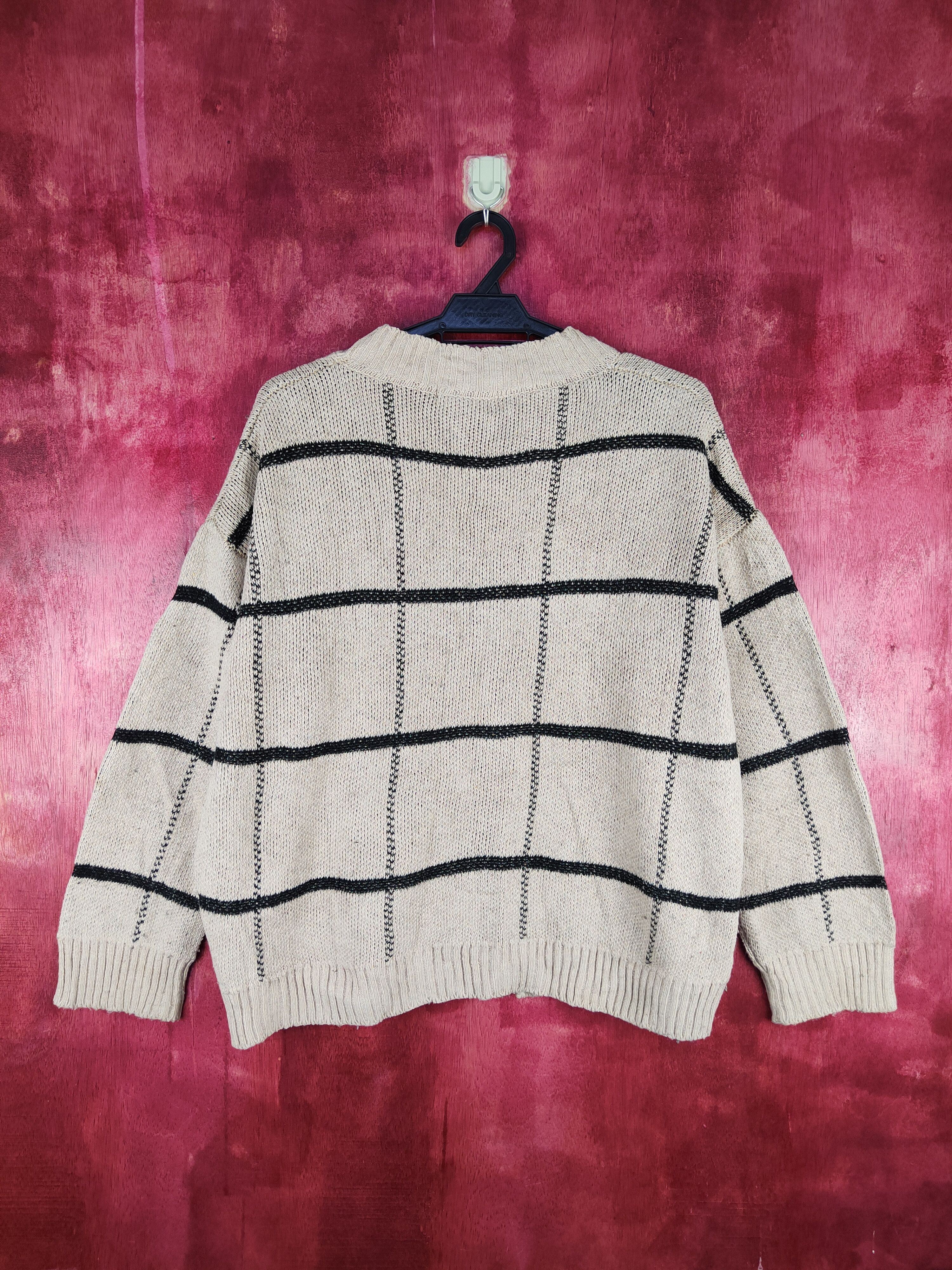 Homespun Knitwear × Japanese Brand Gorge Brown stripe checkered Knitwear Cardigan #209B Size US M / EU 48-50 / 2 - 7 Thumbnail