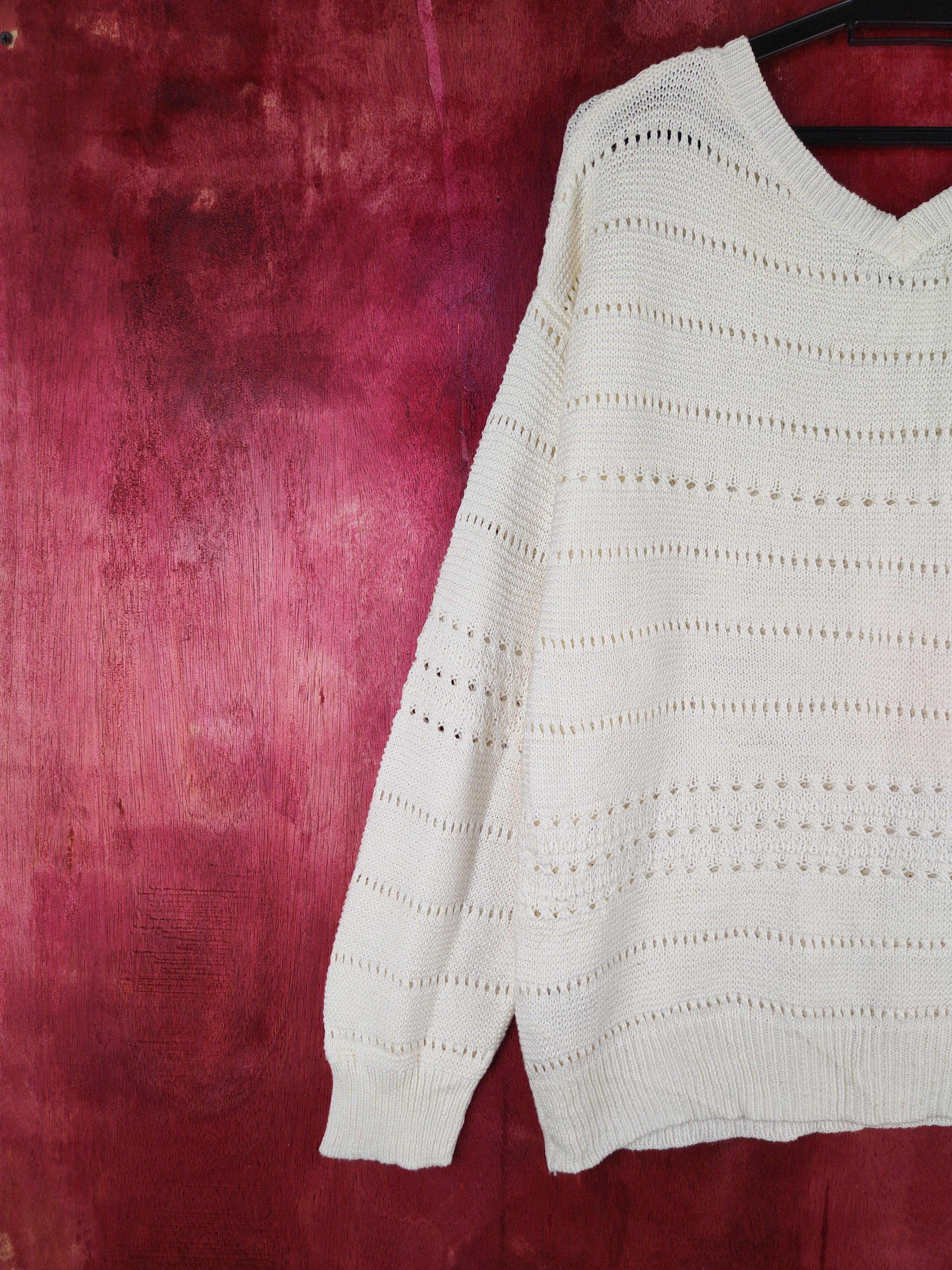 Global Work × Homespun Knitwear × Japanese Brand Global Work Ivory Knitwear Sweatshirt #204B Size L / US 10 / IT 46 - 7 Thumbnail