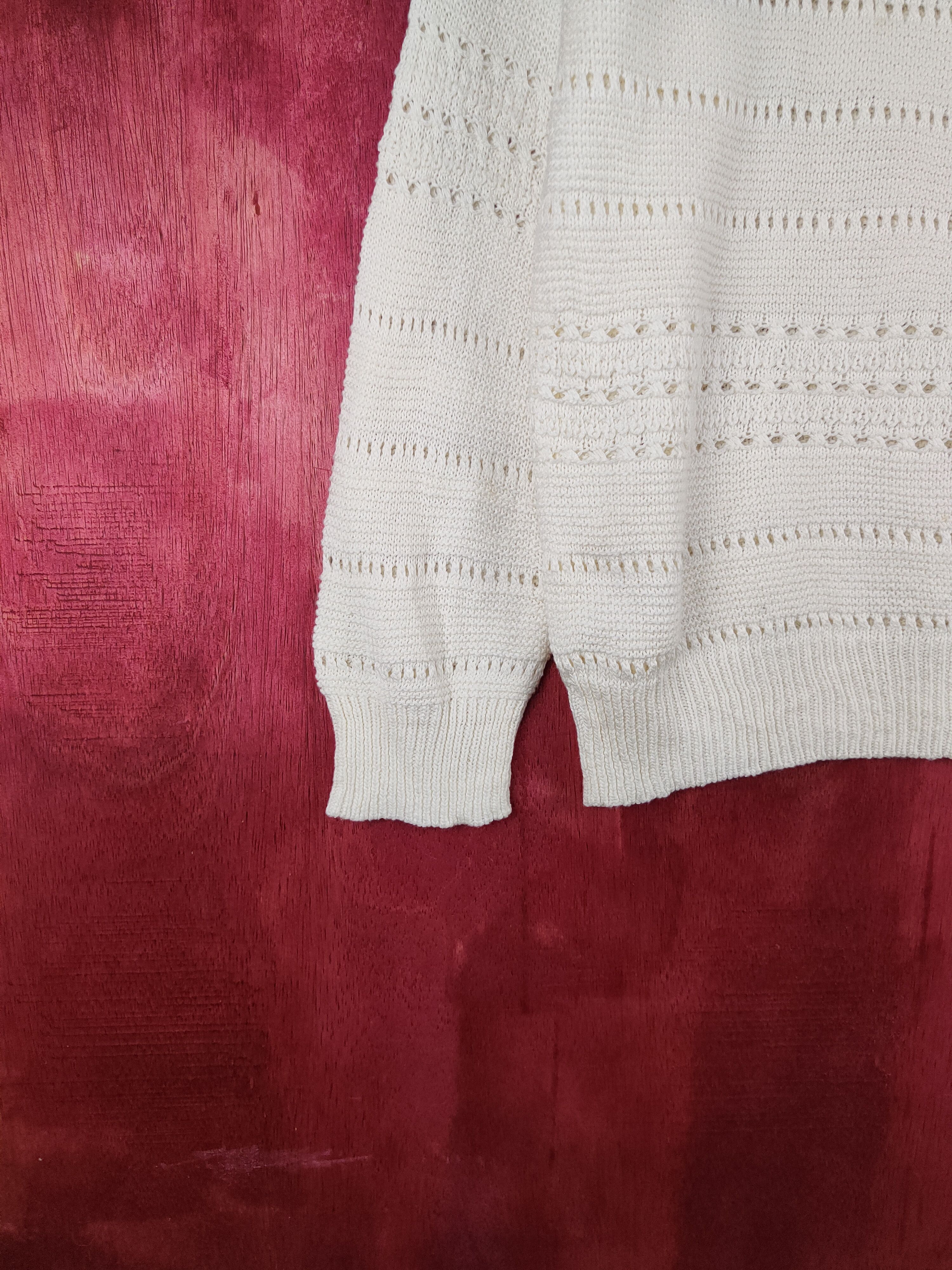 Global Work × Homespun Knitwear × Japanese Brand Global Work Ivory Knitwear Sweatshirt #204B Size L / US 10 / IT 46 - 3 Thumbnail