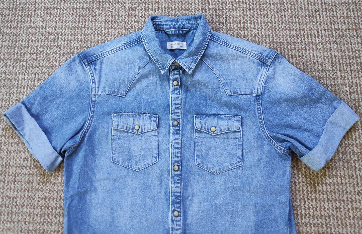 Allsaints AllSaints ilford denim short sleeve shirt Size US S / EU 44-46 / 1 - 3 Thumbnail