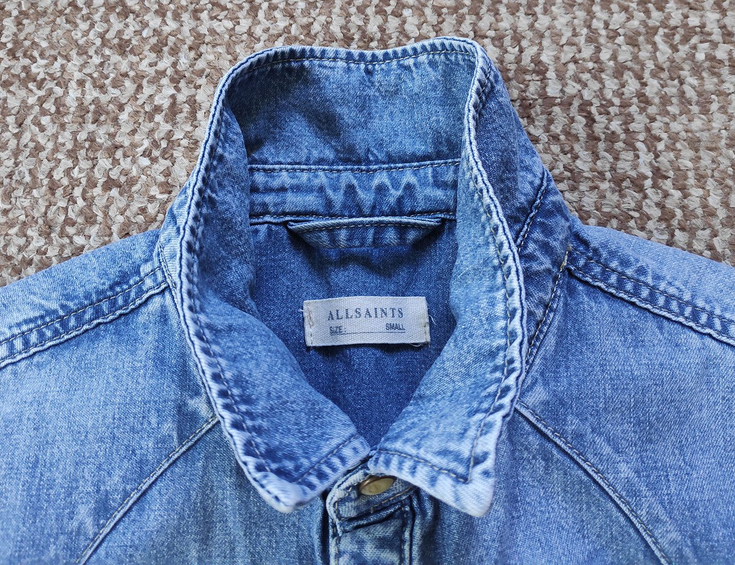 Allsaints AllSaints ilford denim short sleeve shirt Size US S / EU 44-46 / 1 - 6 Thumbnail
