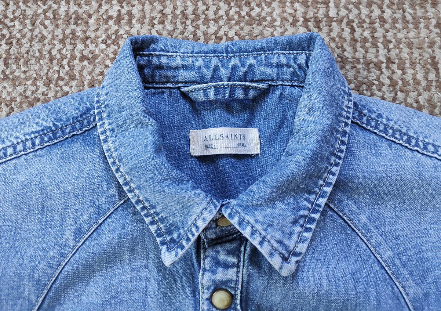 Allsaints AllSaints ilford denim short sleeve shirt Size US S / EU 44-46 / 1 - 5 Thumbnail
