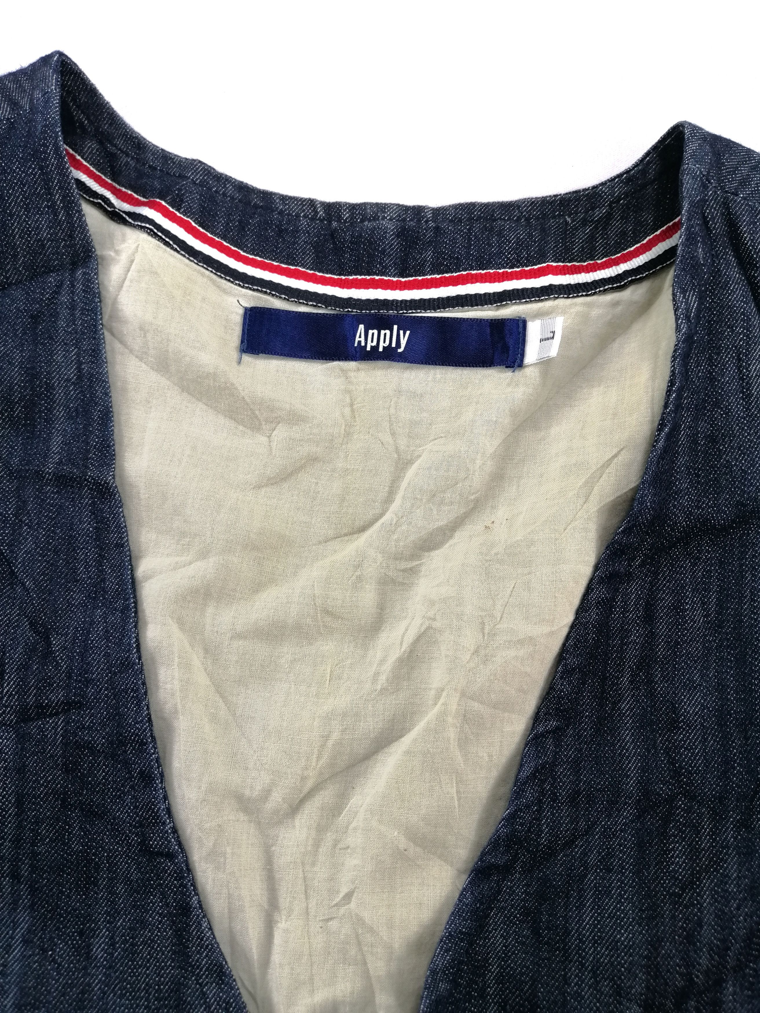 Japanese Brand Vintage Japanese Brand Apply Denim Vest Jacket Size US S / EU 44-46 / 1 - 6 Thumbnail