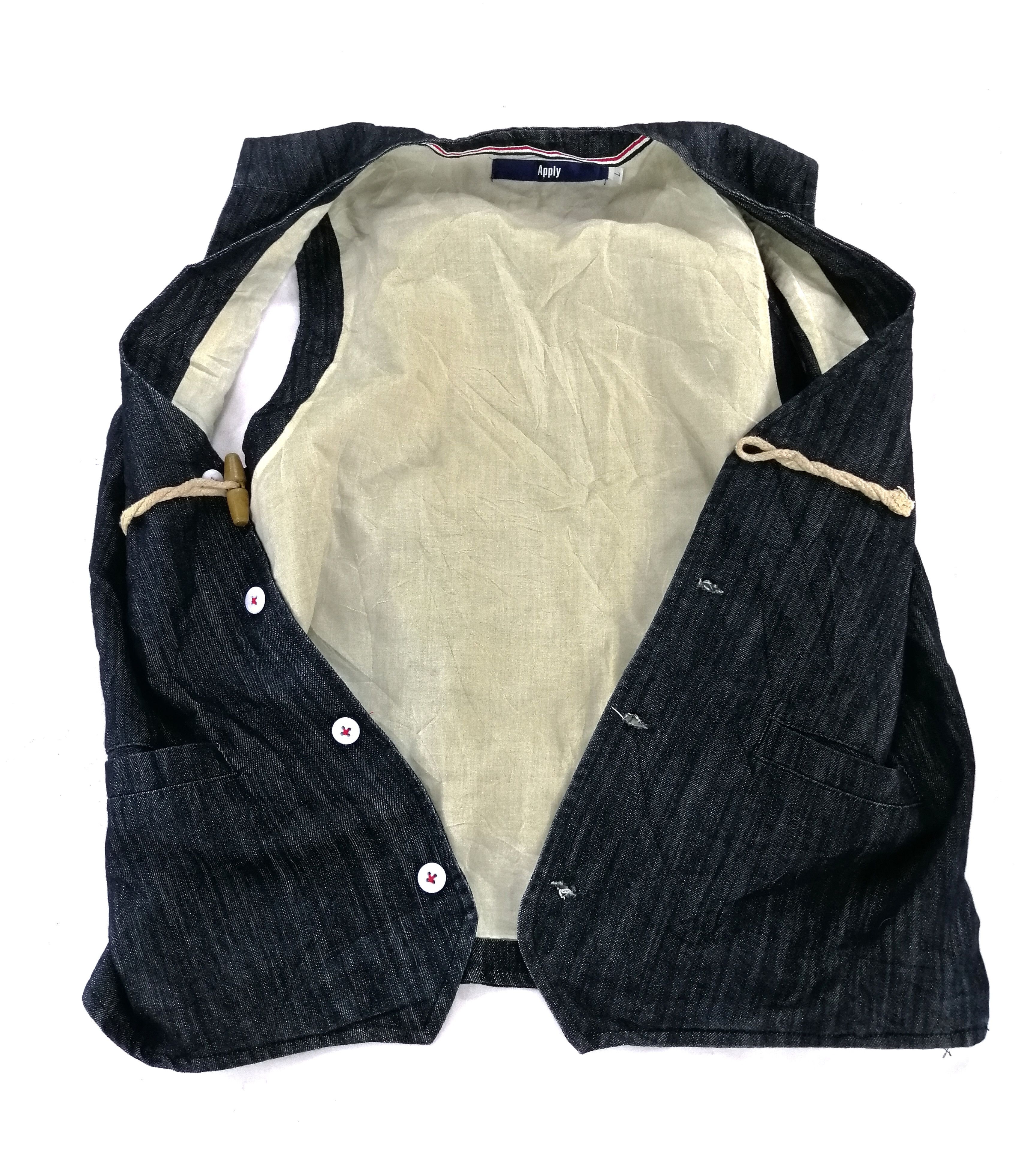 Japanese Brand Vintage Japanese Brand Apply Denim Vest Jacket Size US S / EU 44-46 / 1 - 7 Thumbnail