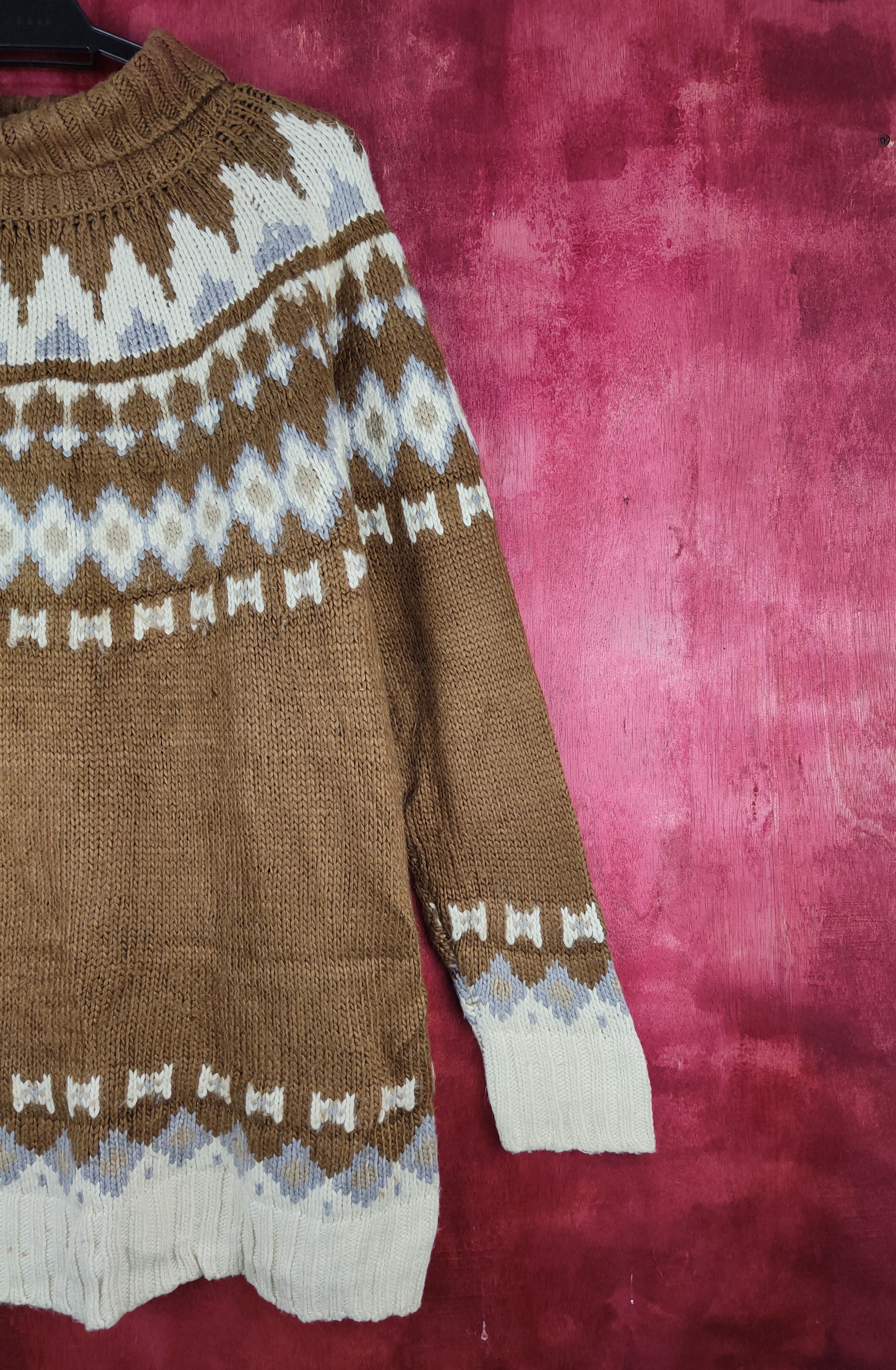 Homespun Knitwear niko and ... Brown Knitwear Sweater #198B Size L / US 10 / IT 46 - 5 Thumbnail
