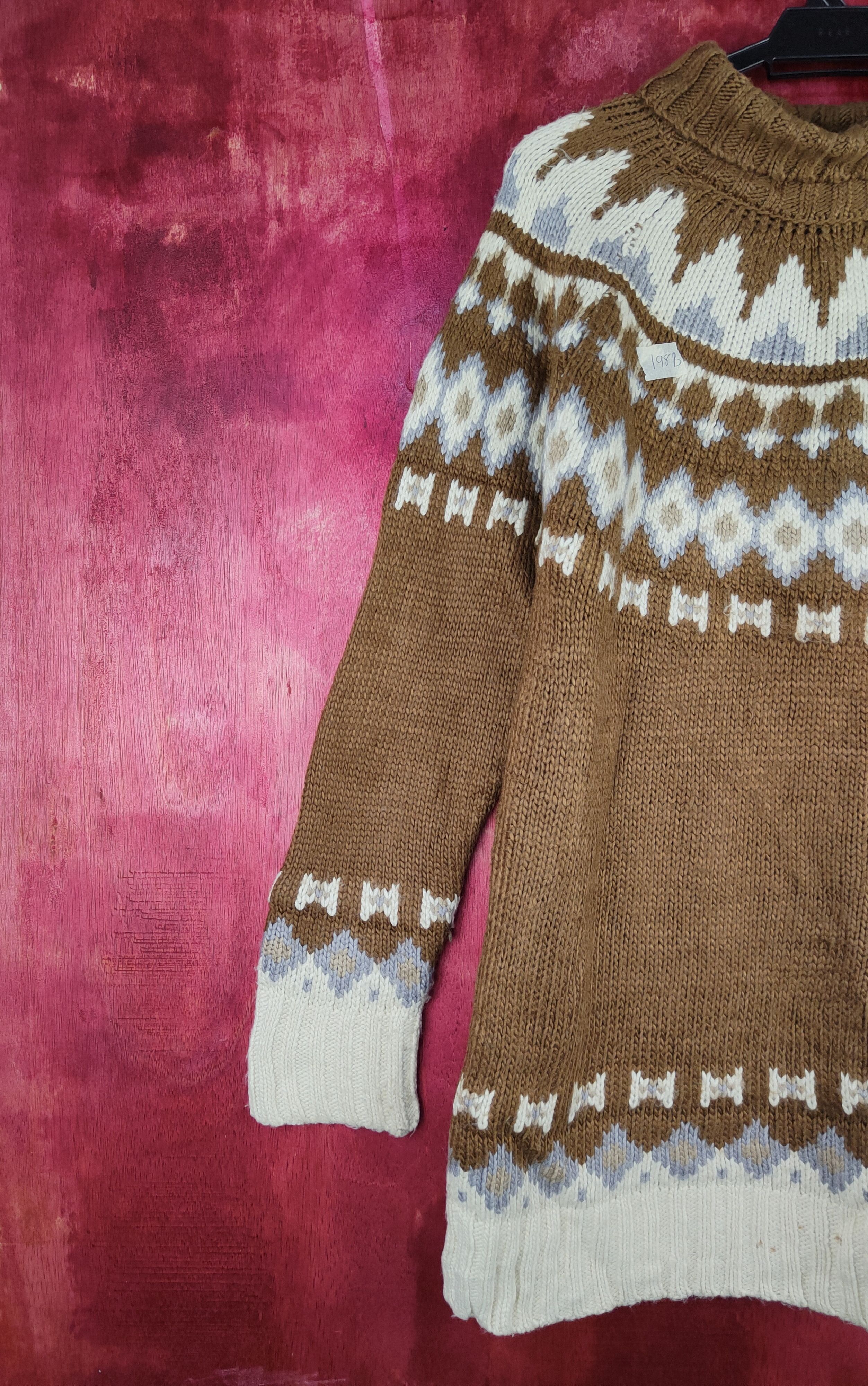 Homespun Knitwear niko and ... Brown Knitwear Sweater #198B Size L / US 10 / IT 46 - 3 Thumbnail