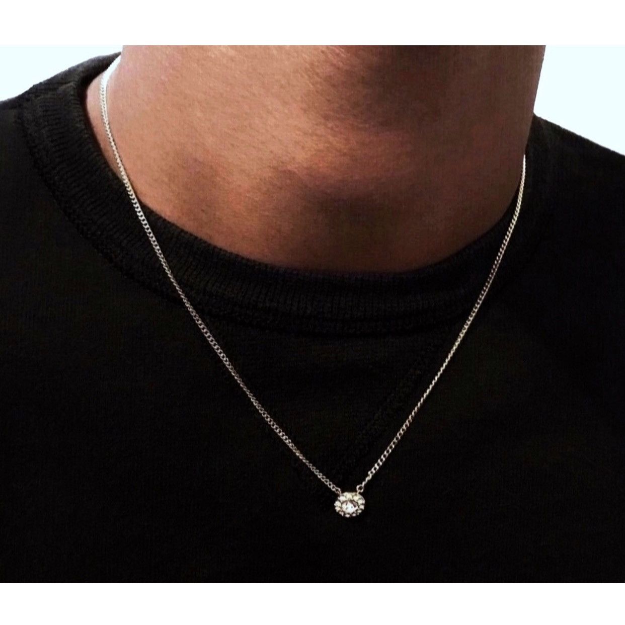 image of Givenchy Silver Chain Necklace, Men's