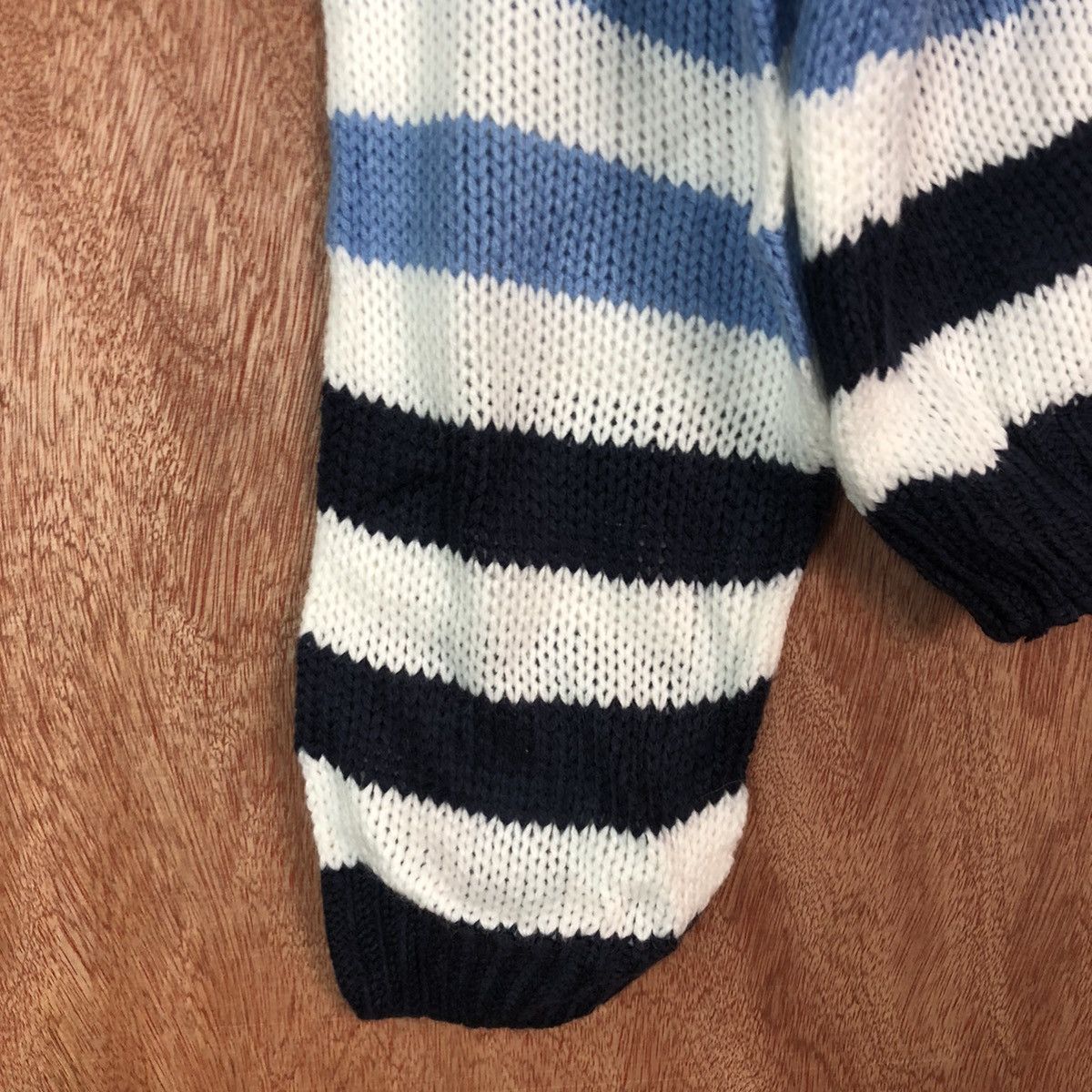 Japanese Brand DL Japan stripe rainbow Shag Shaggy Knitwear #6084 Size US XL / EU 56 / 4 - 6 Thumbnail