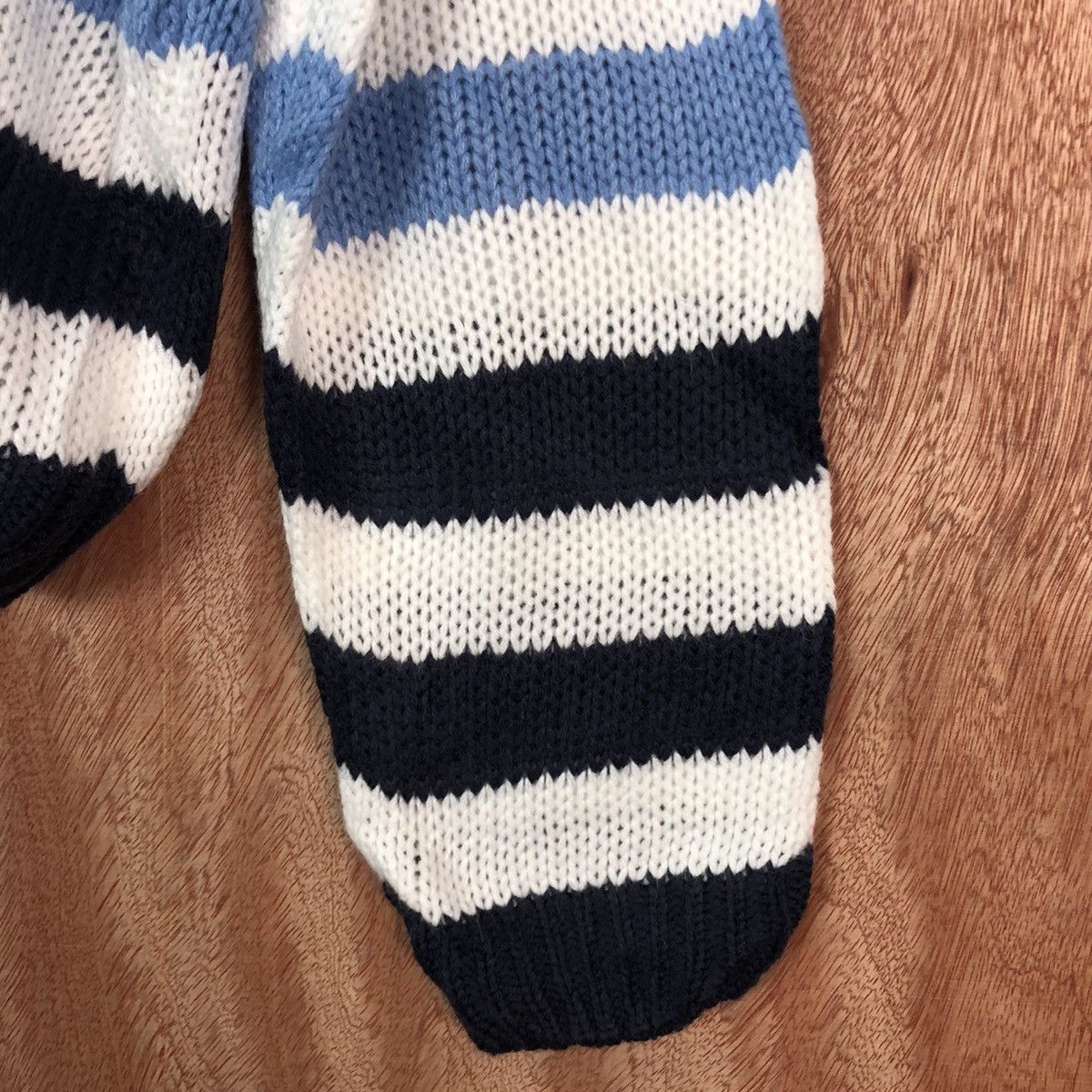 Japanese Brand DL Japan stripe rainbow Shag Shaggy Knitwear #6084 Size US XL / EU 56 / 4 - 4 Thumbnail