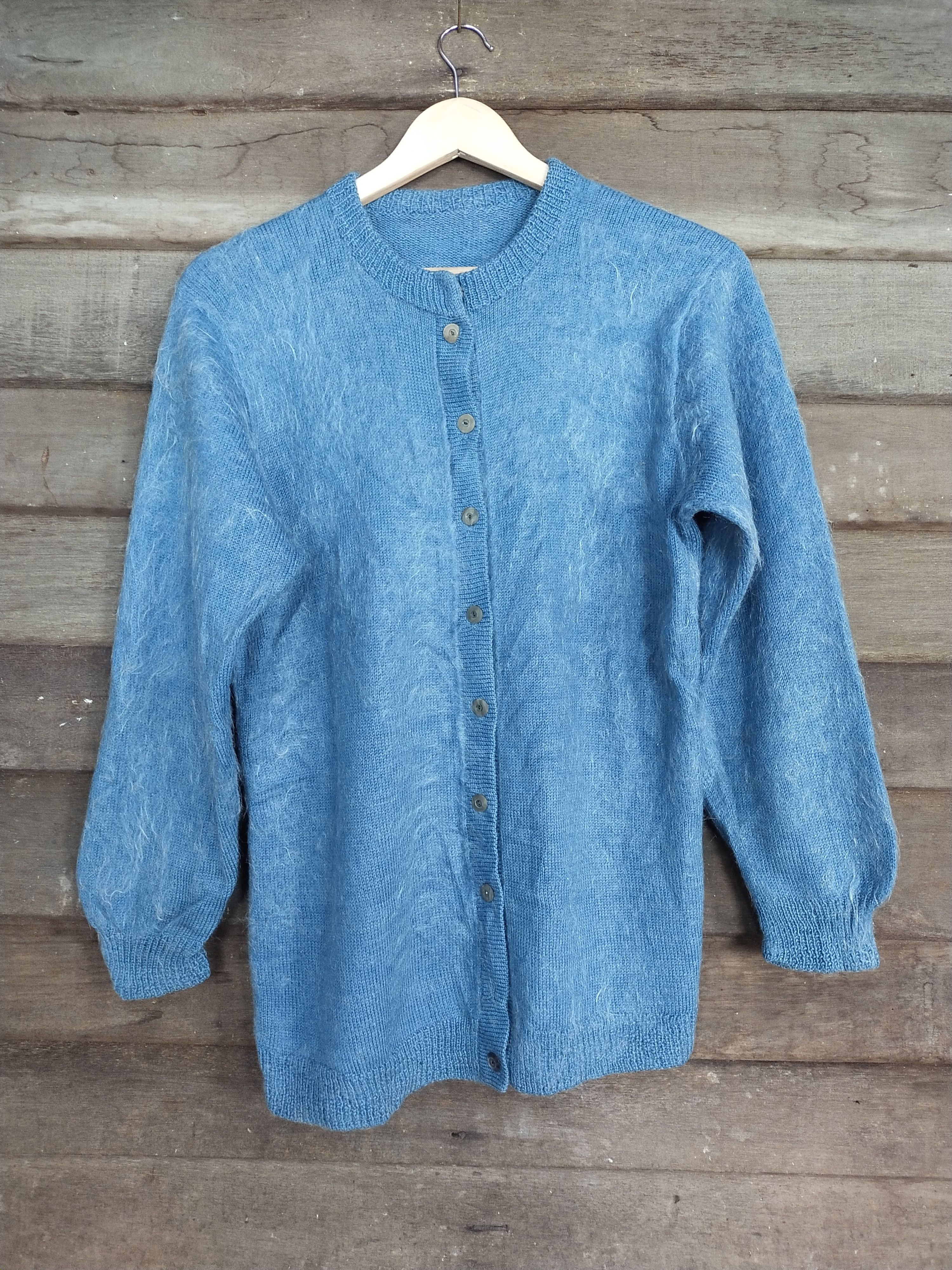 Japanese Brand Japan Light blue cardigan mohair knitwear #S207 Size US M / EU 48-50 / 2 - 1 Thumbnail