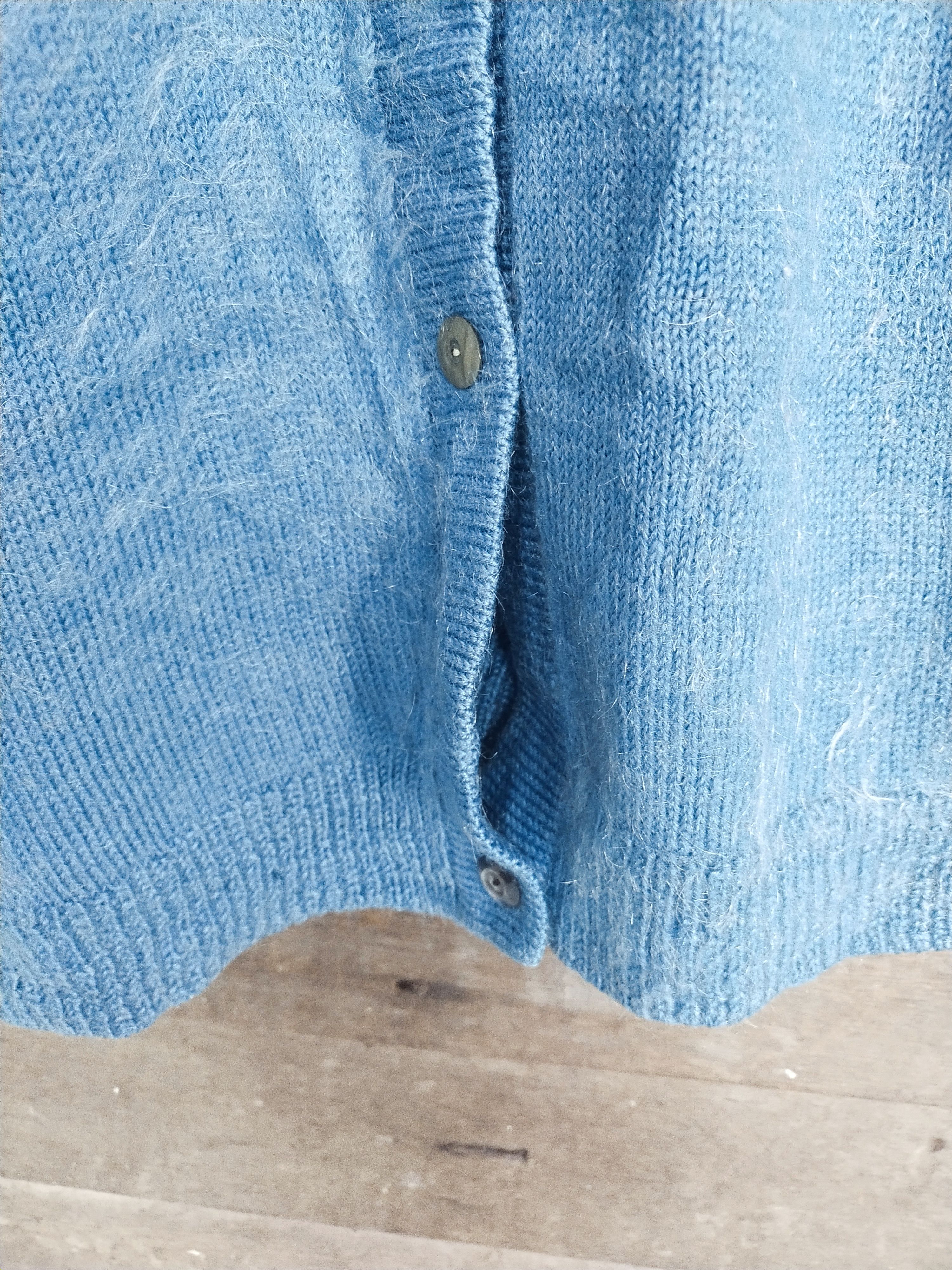 Japanese Brand Japan Light blue cardigan mohair knitwear #S207 Size US M / EU 48-50 / 2 - 5 Thumbnail