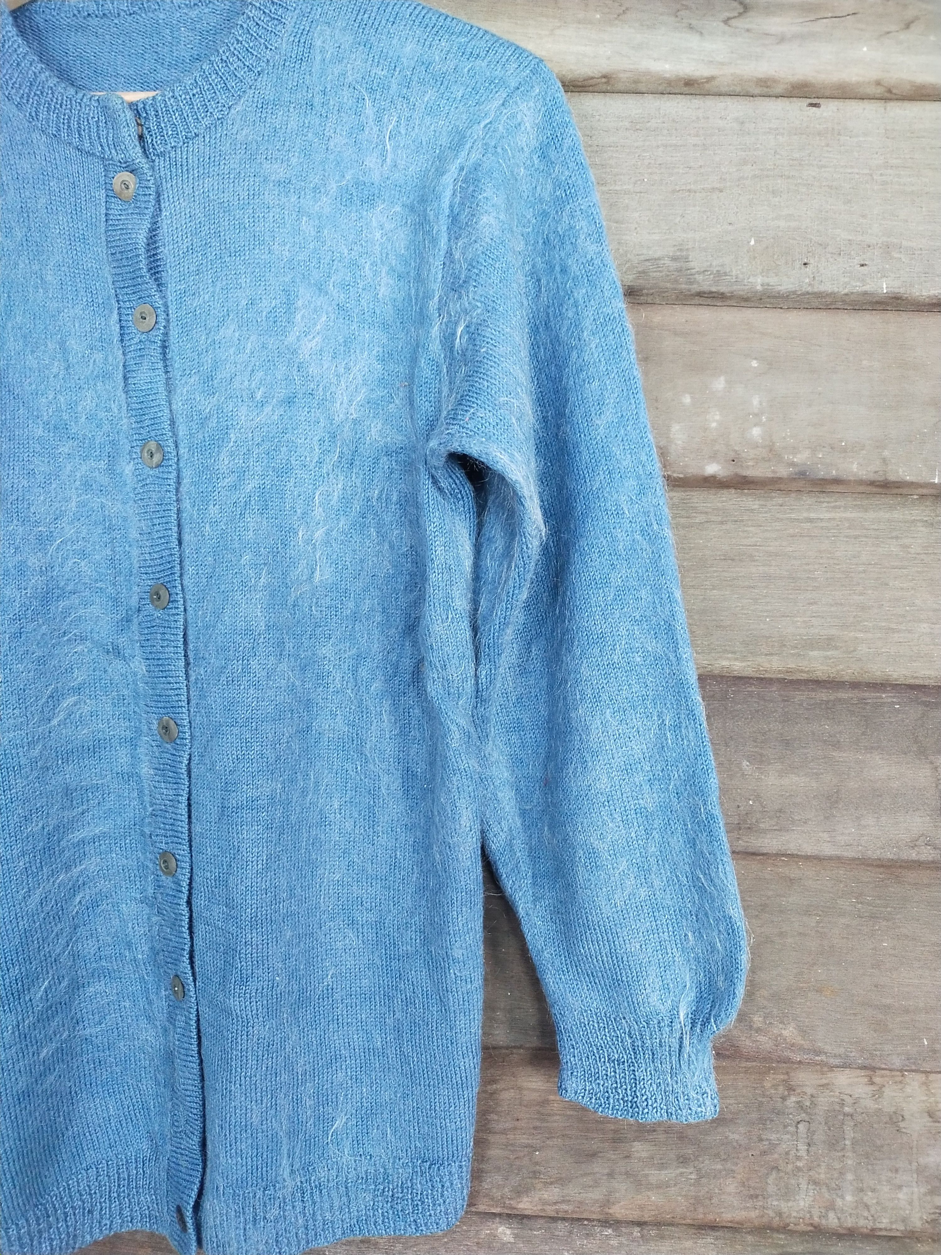 Japanese Brand Japan Light blue cardigan mohair knitwear #S207 Size US M / EU 48-50 / 2 - 3 Thumbnail