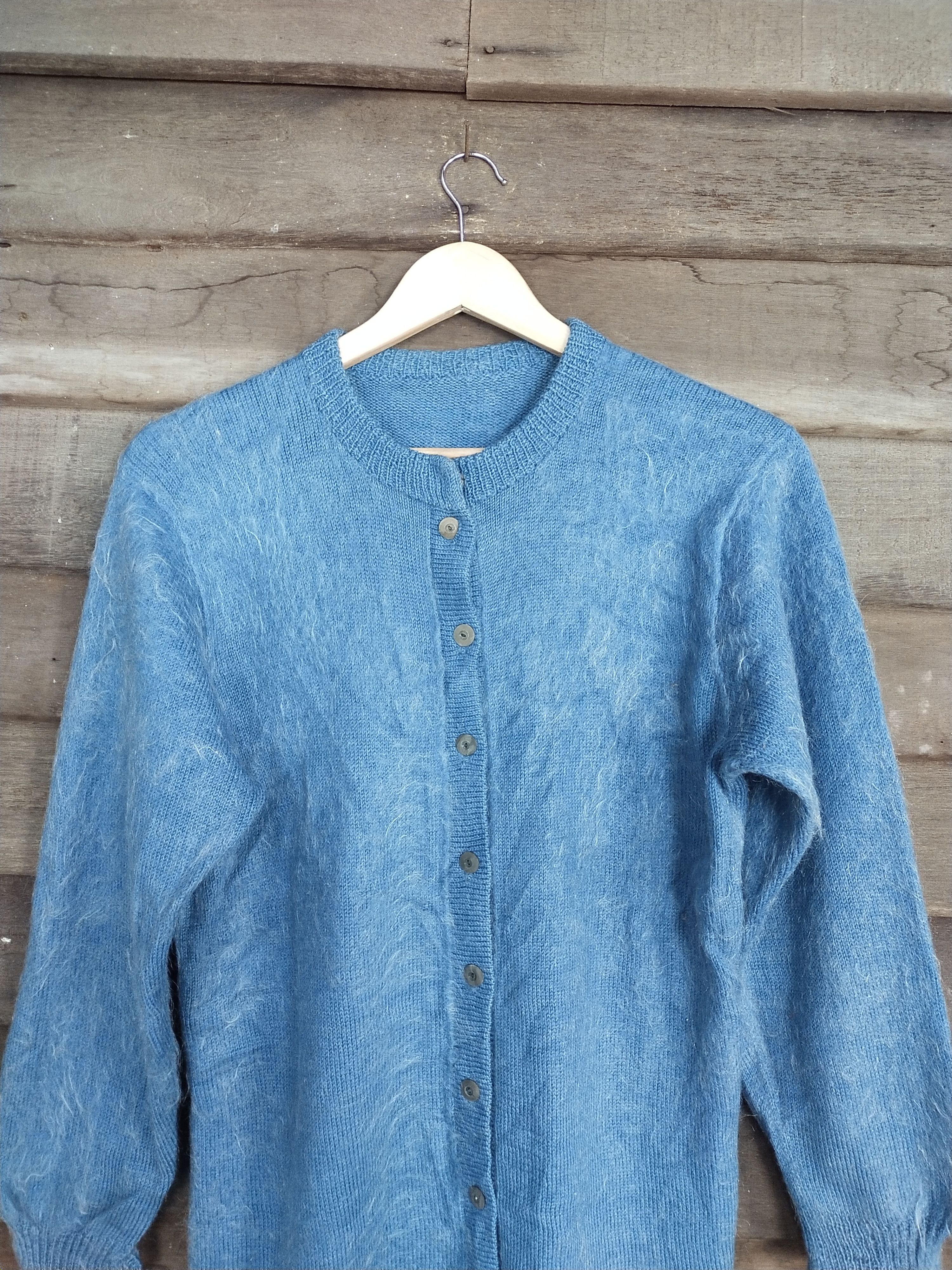 Japanese Brand Japan Light blue cardigan mohair knitwear #S207 Size US M / EU 48-50 / 2 - 2 Thumbnail
