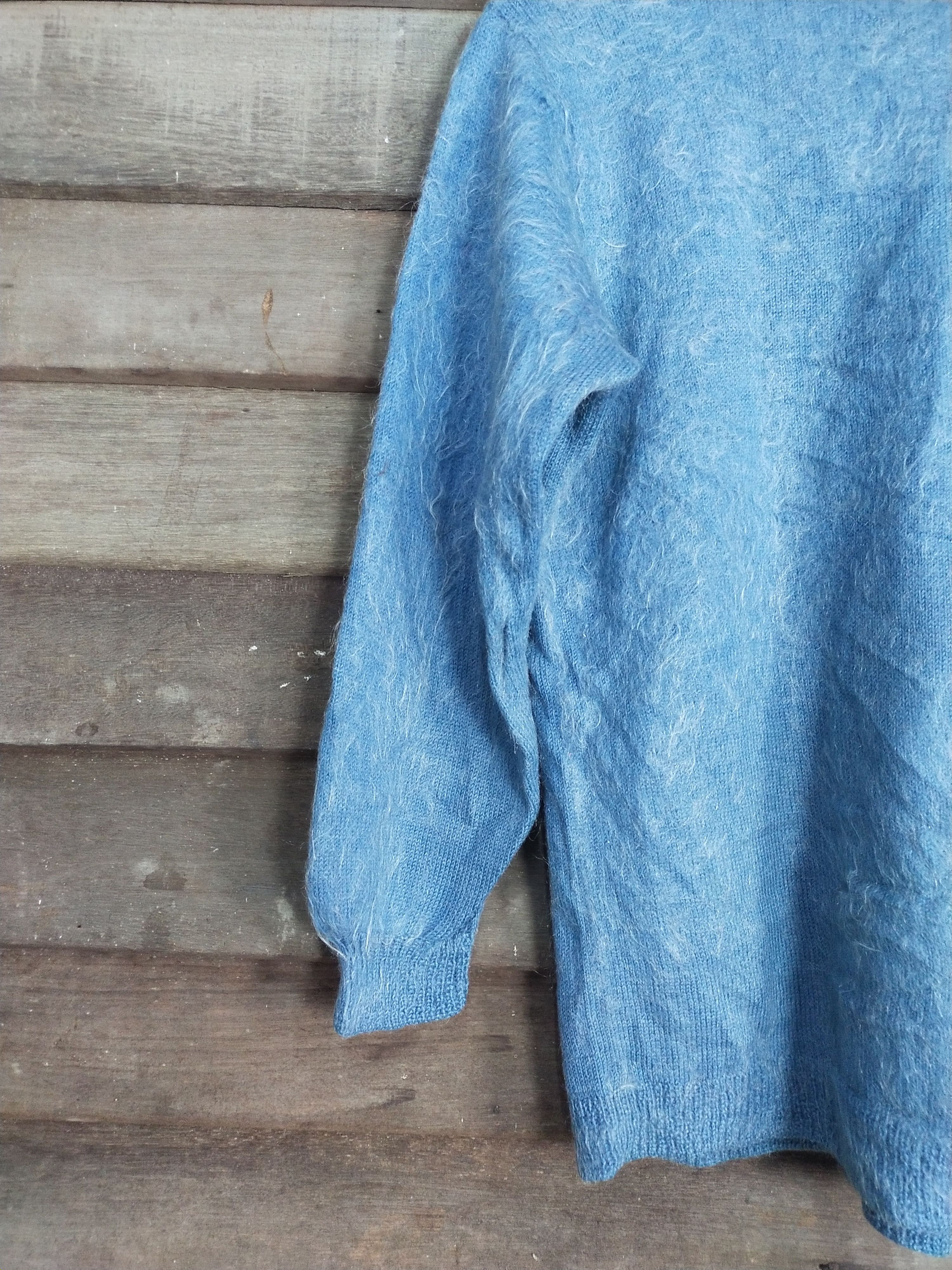 Japanese Brand Japan Light blue cardigan mohair knitwear #S207 Size US M / EU 48-50 / 2 - 9 Thumbnail