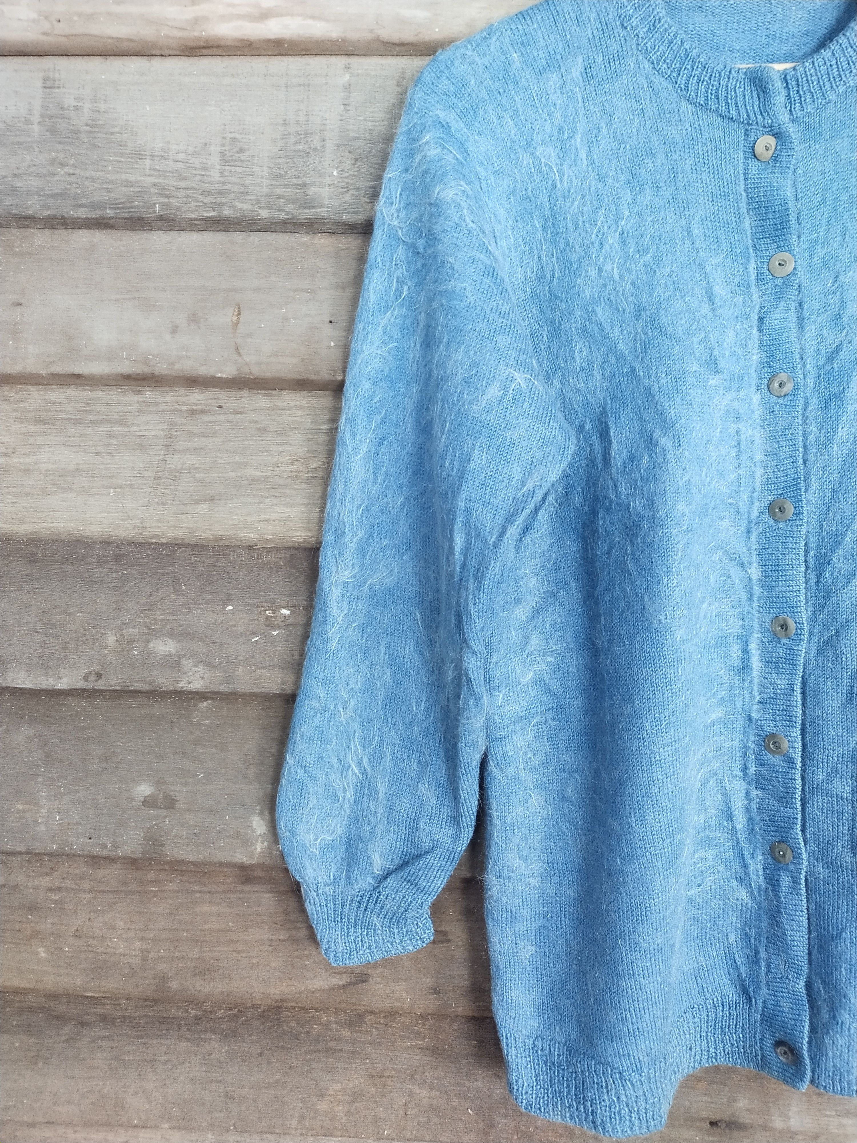 Japanese Brand Japan Light blue cardigan mohair knitwear #S207 Size US M / EU 48-50 / 2 - 4 Thumbnail