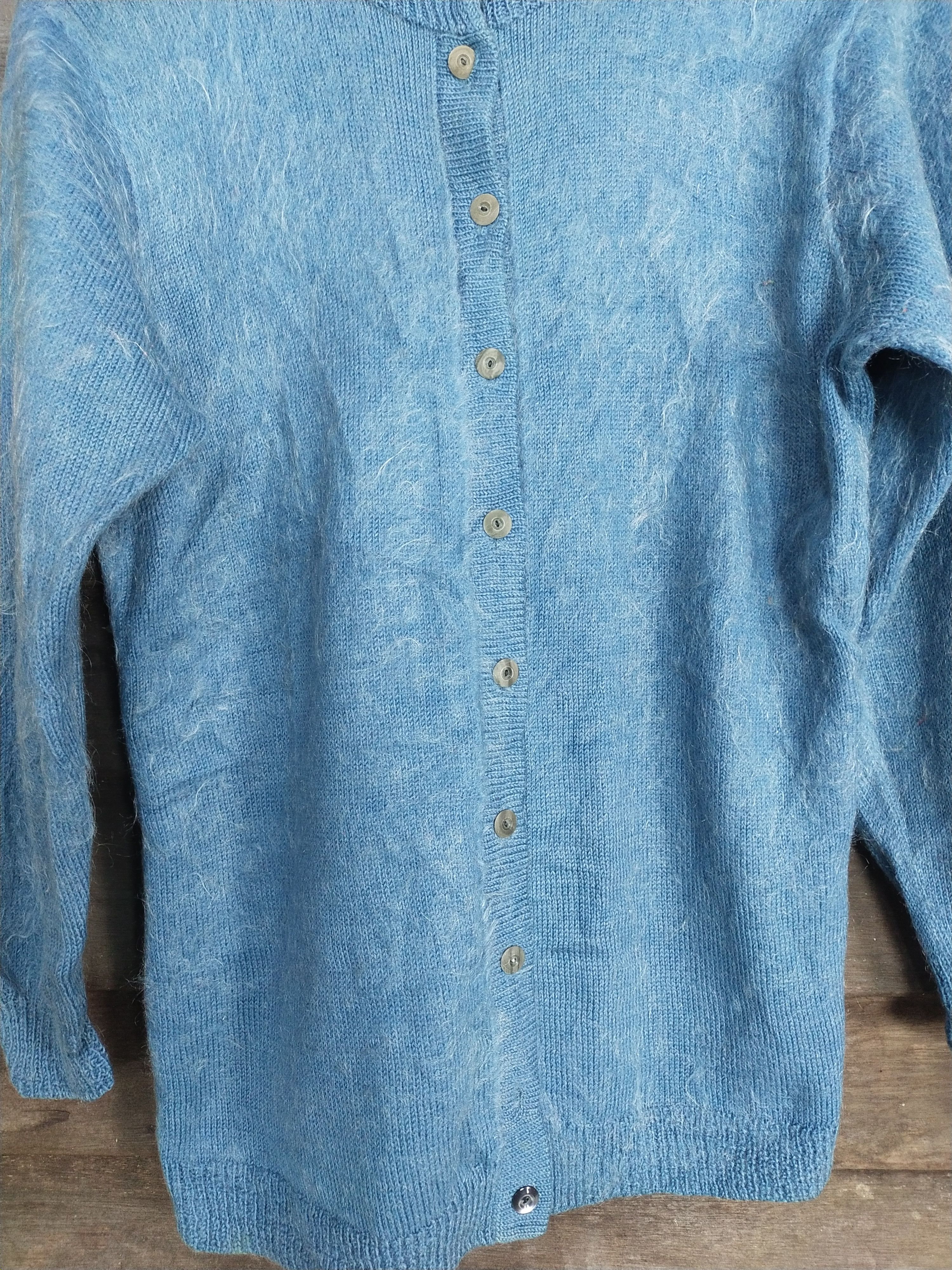 Japanese Brand Japan Light blue cardigan mohair knitwear #S207 Size US M / EU 48-50 / 2 - 6 Thumbnail