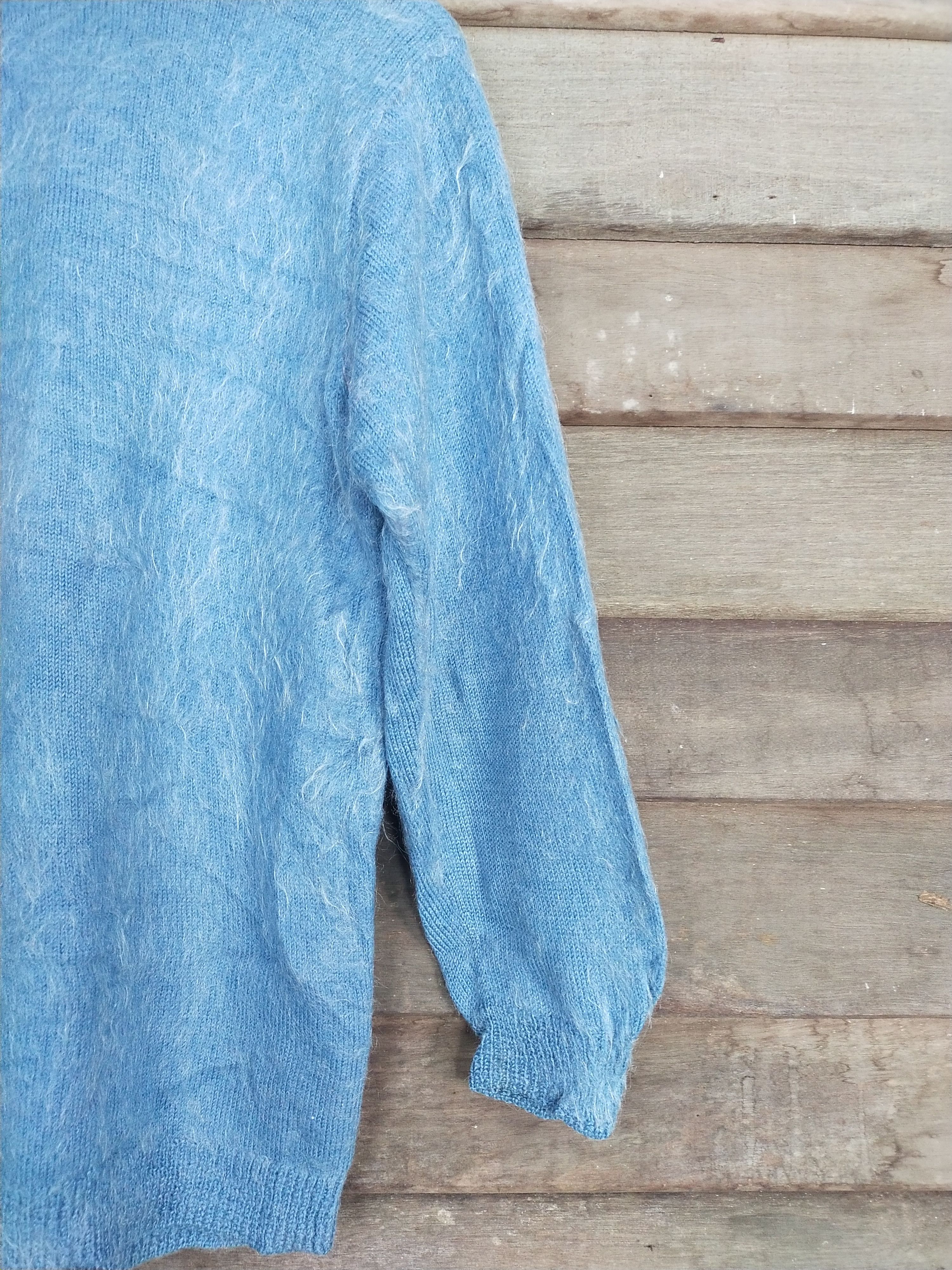Japanese Brand Japan Light blue cardigan mohair knitwear #S207 Size US M / EU 48-50 / 2 - 8 Thumbnail