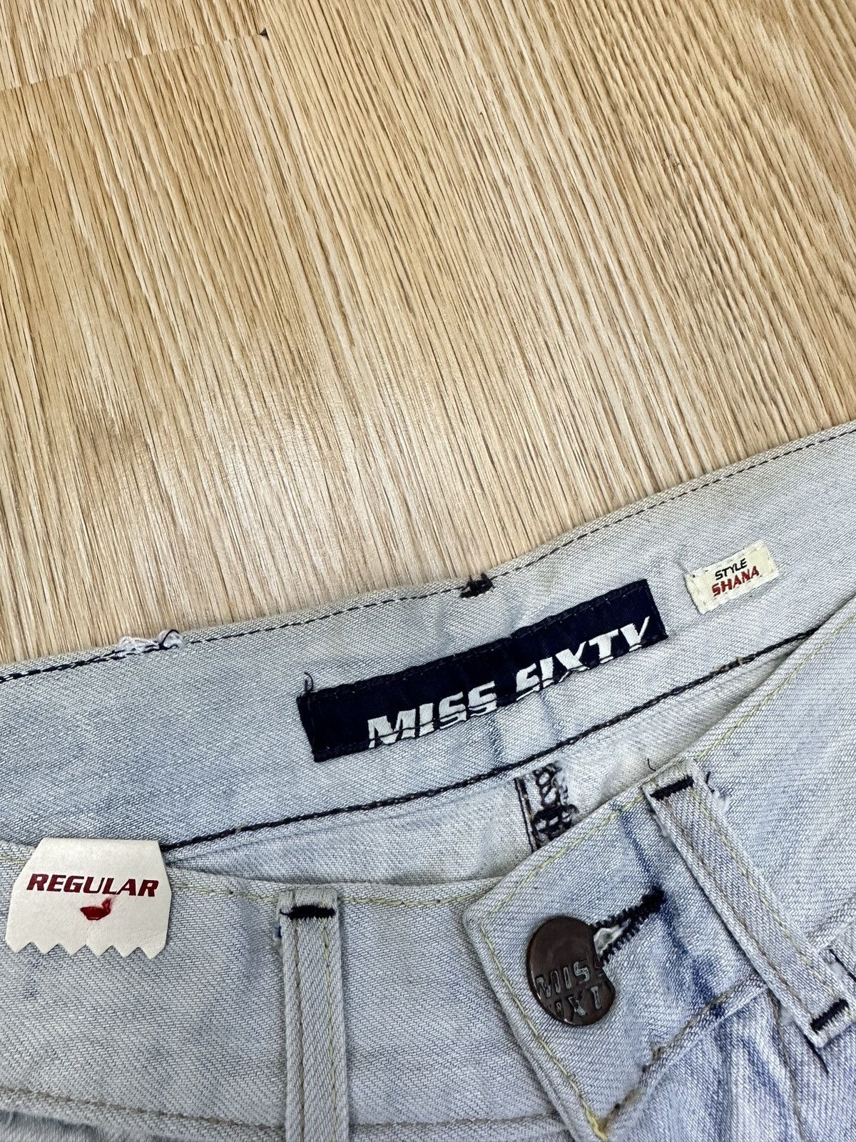 If Six Was Nine × Miss Sixty New Miss Sixty Shana Trouser Regular Denim JJ110 Size 29" - 7 Thumbnail
