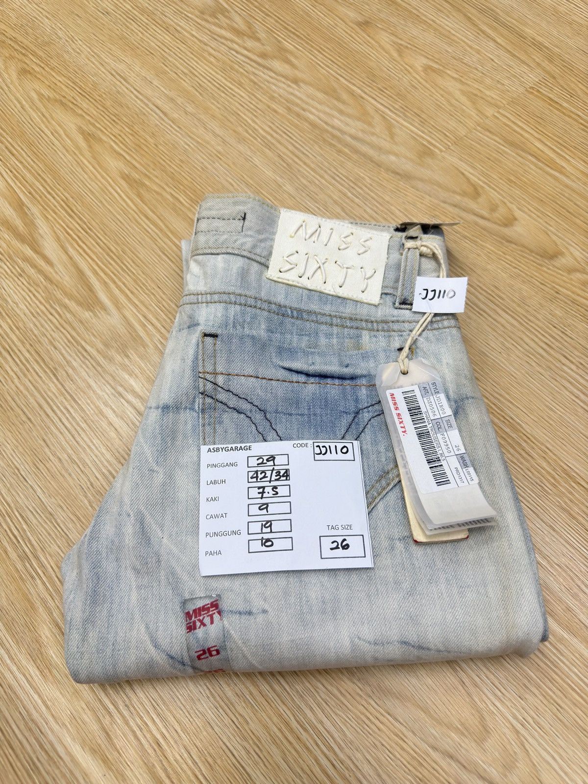 If Six Was Nine × Miss Sixty New Miss Sixty Shana Trouser Regular Denim JJ110 Size 29" - 17 Thumbnail