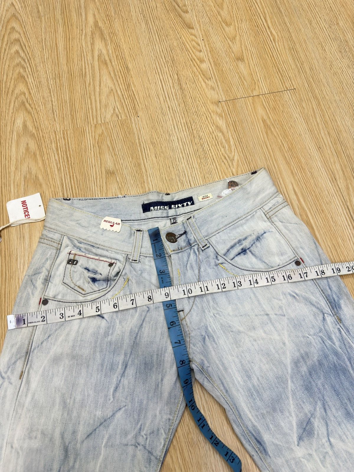 If Six Was Nine × Miss Sixty New Miss Sixty Shana Trouser Regular Denim JJ110 Size 29" - 3 Thumbnail