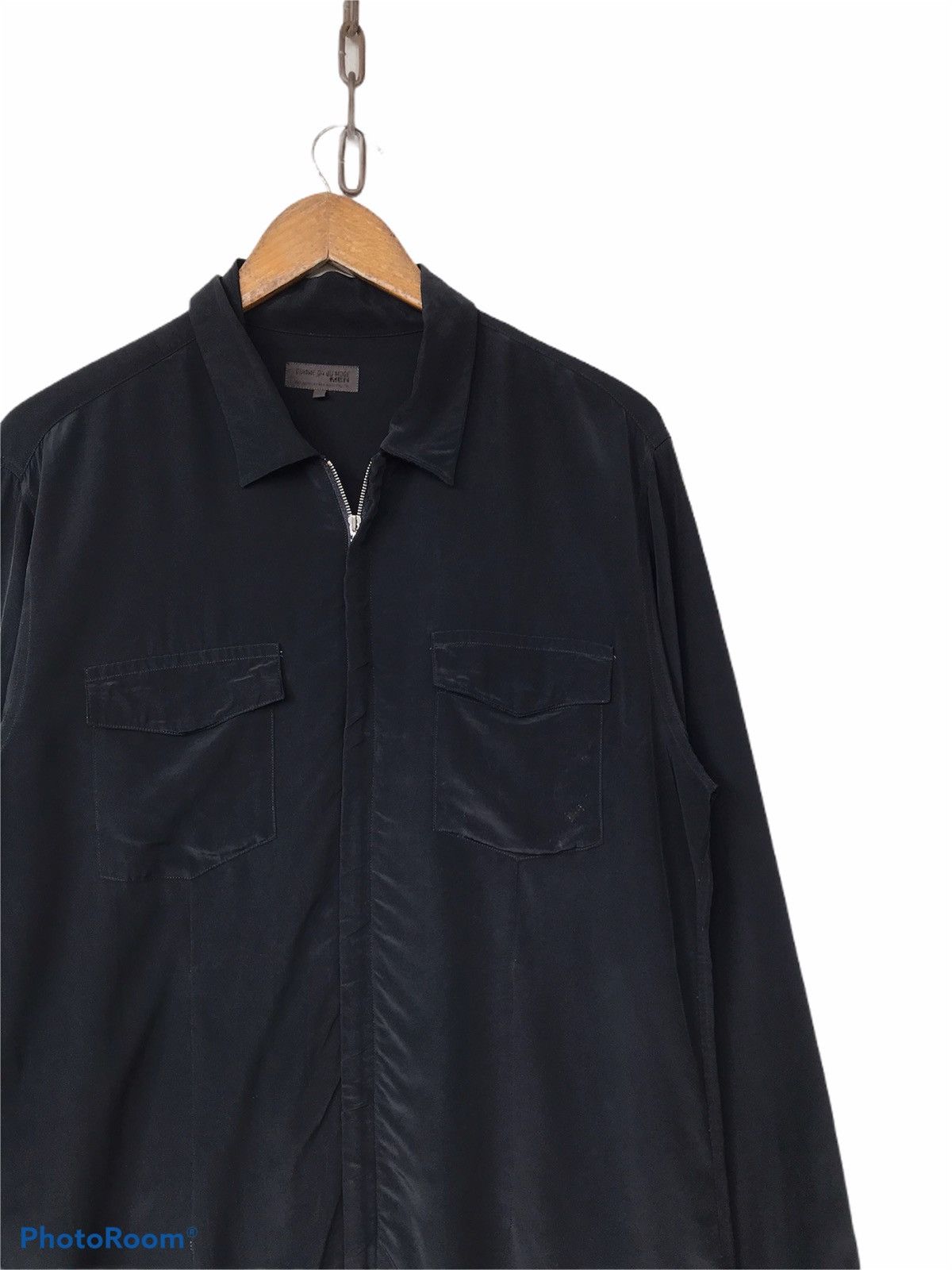 Yohji Yamamoto 💥Vintage Rayon Comme Ca Du Mode Zipper Shirt Size US L / EU 52-54 / 3 - 2 Thumbnail