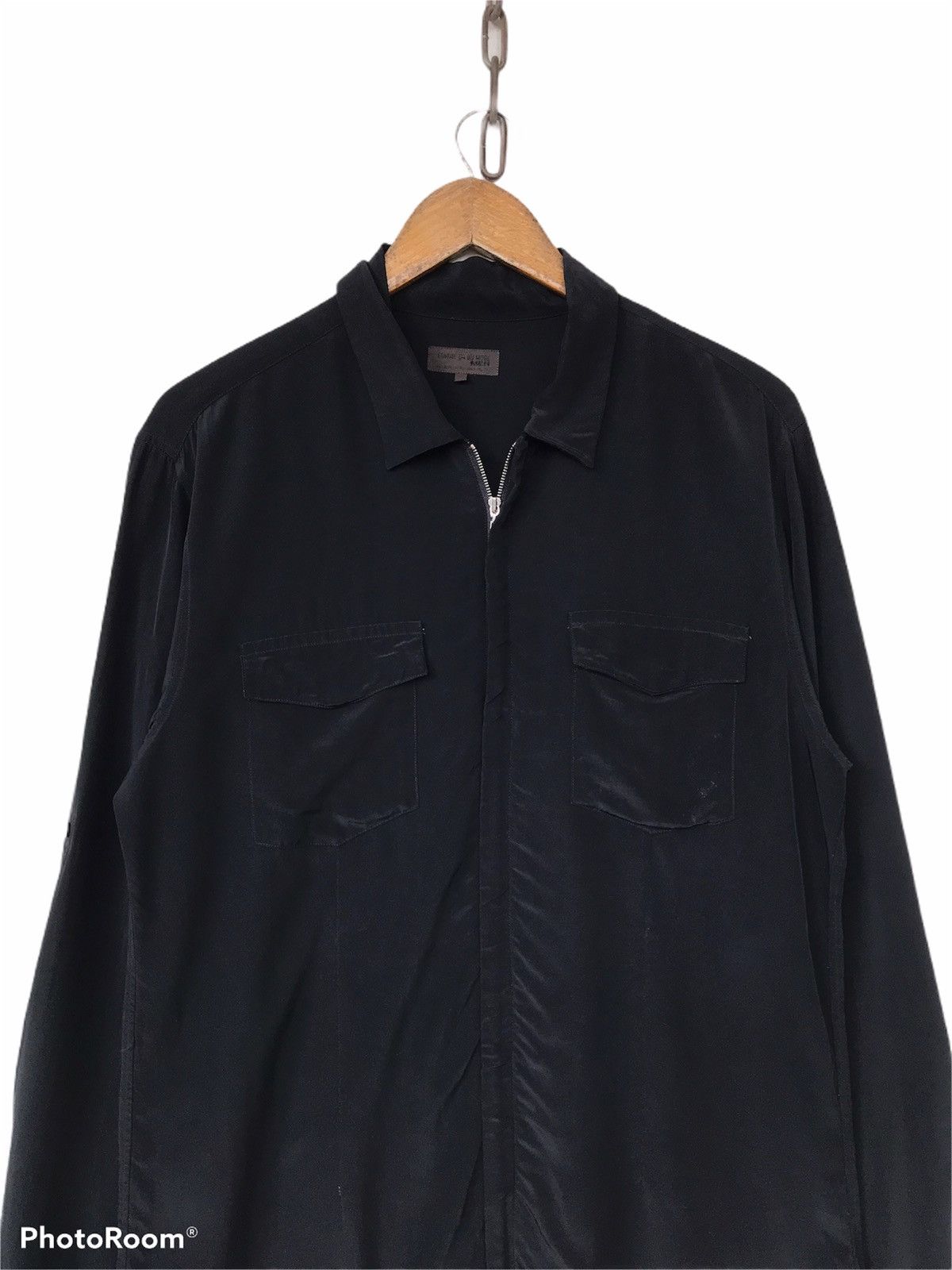 Yohji Yamamoto 💥Vintage Rayon Comme Ca Du Mode Zipper Shirt Size US L / EU 52-54 / 3 - 4 Thumbnail