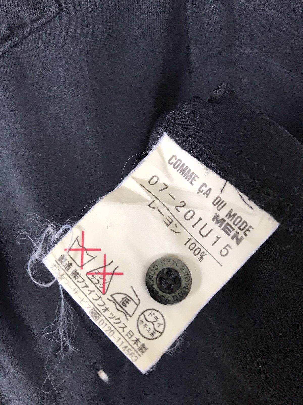 Yohji Yamamoto 💥Vintage Rayon Comme Ca Du Mode Zipper Shirt Size US L / EU 52-54 / 3 - 6 Thumbnail