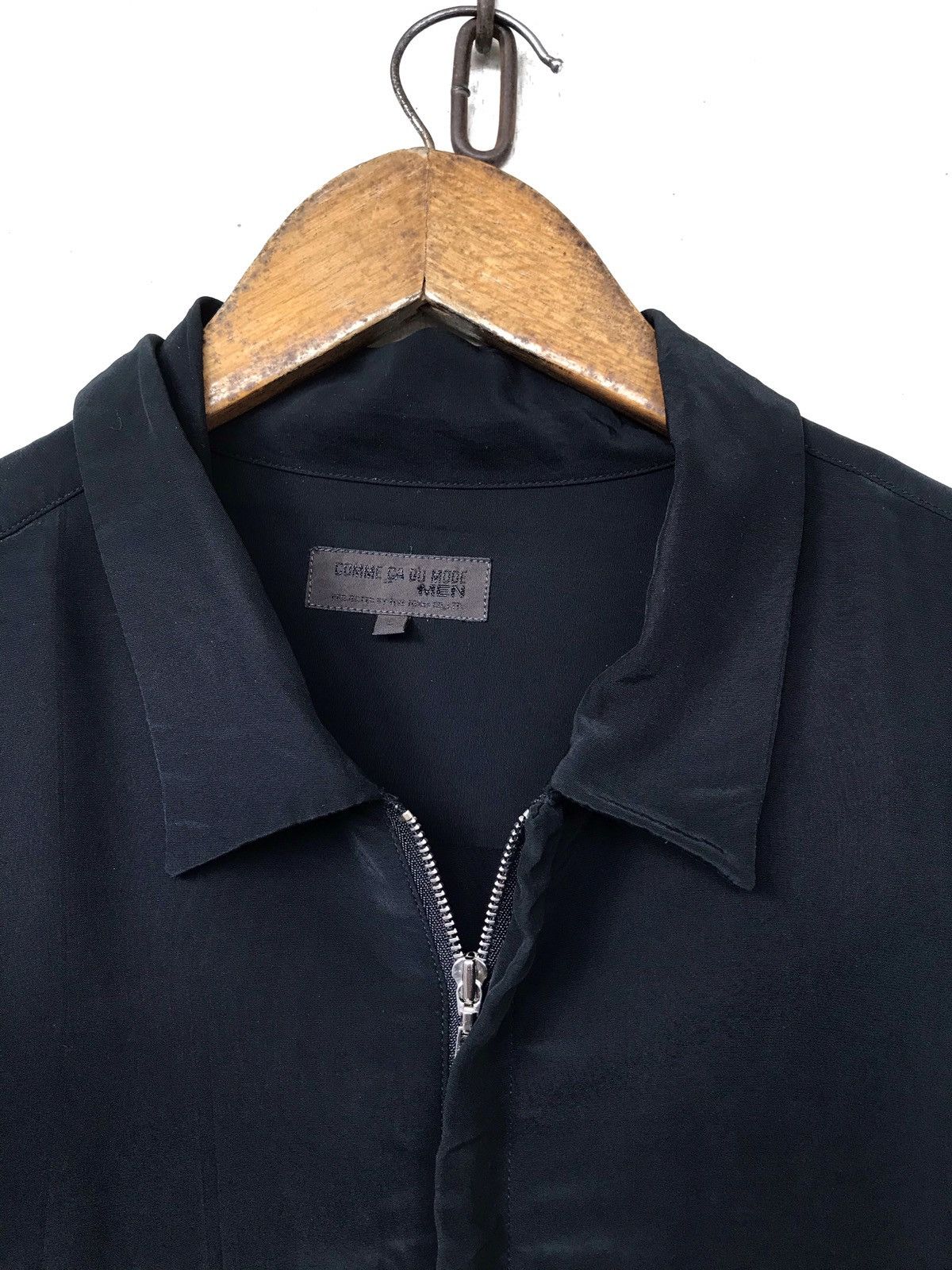 Yohji Yamamoto 💥Vintage Rayon Comme Ca Du Mode Zipper Shirt Size US L / EU 52-54 / 3 - 5 Thumbnail
