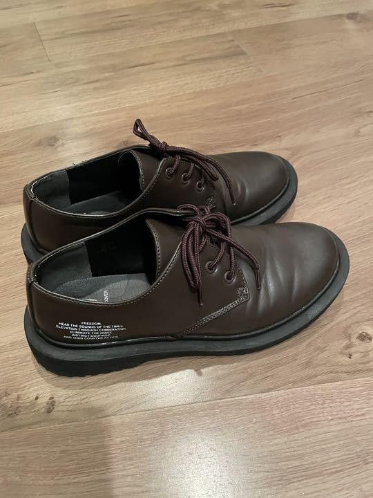 Undercover GU x UNDERCOVER Round Toe Leather Shoes Brown 26cm 