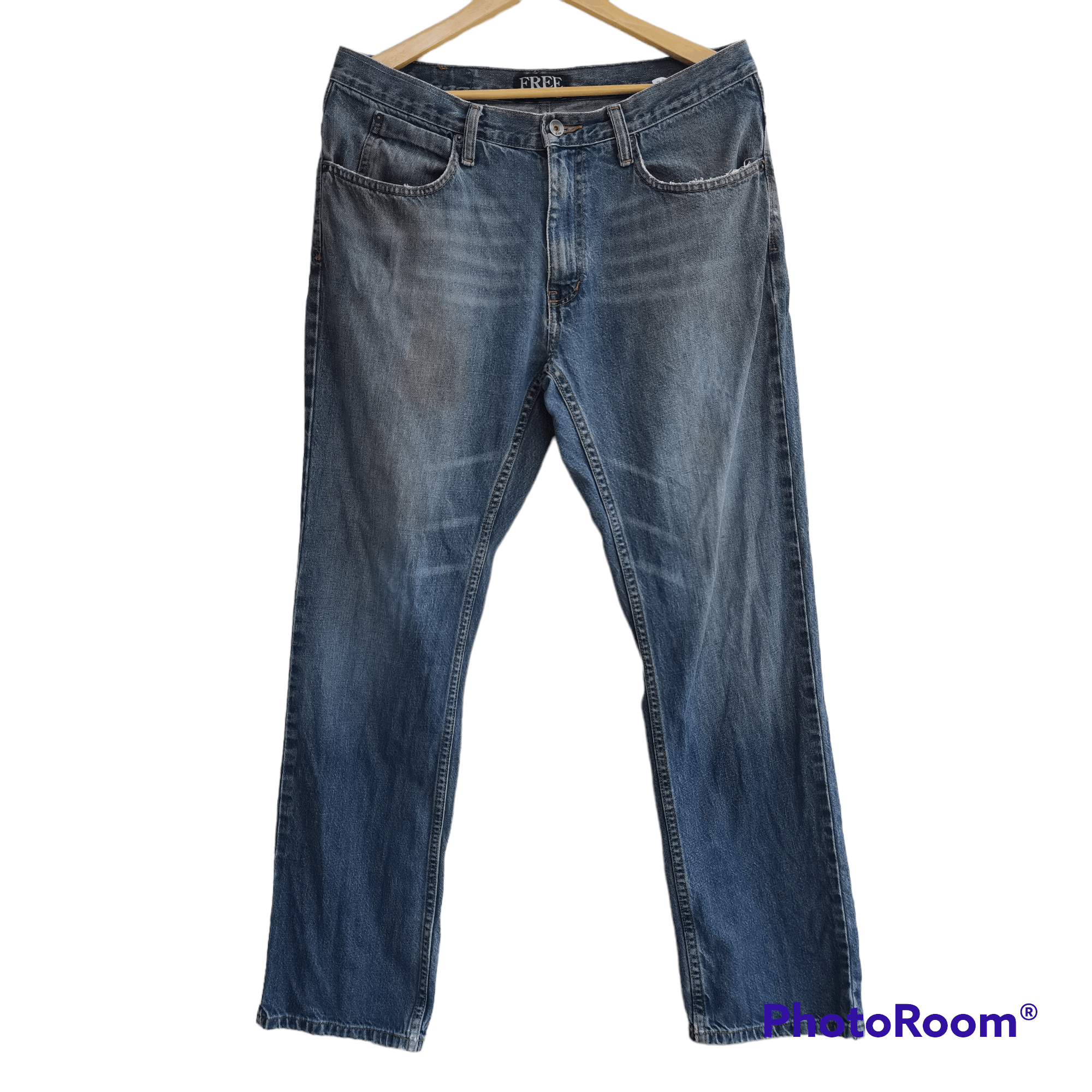 Steals👖 Vintage FREE WORLD Distress Denim Pants