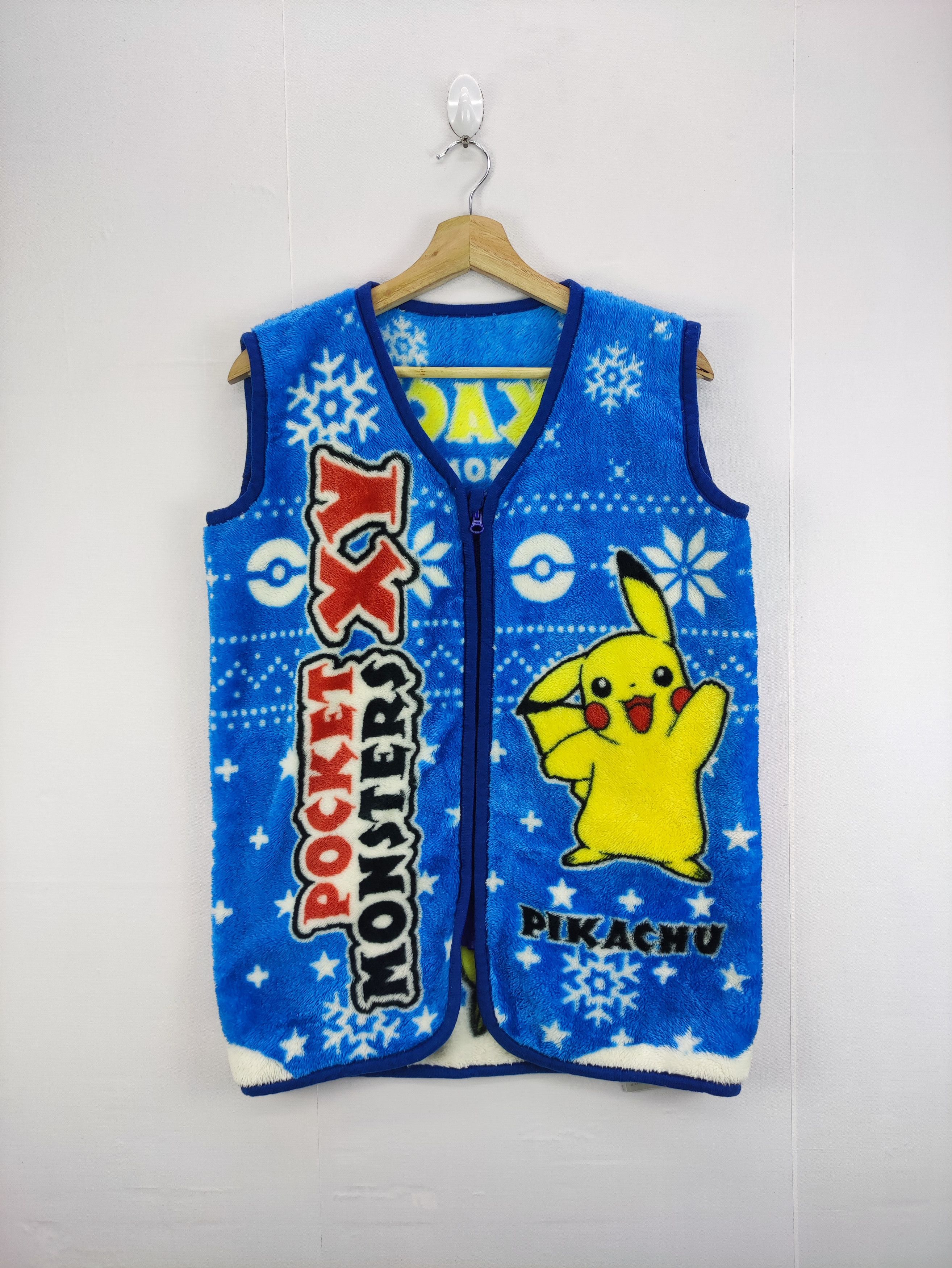 Pokemon Vintage pokemon Pikachu Vest Fleece Zipper Size US M / EU 48-50 / 2 - 1 Thumbnail