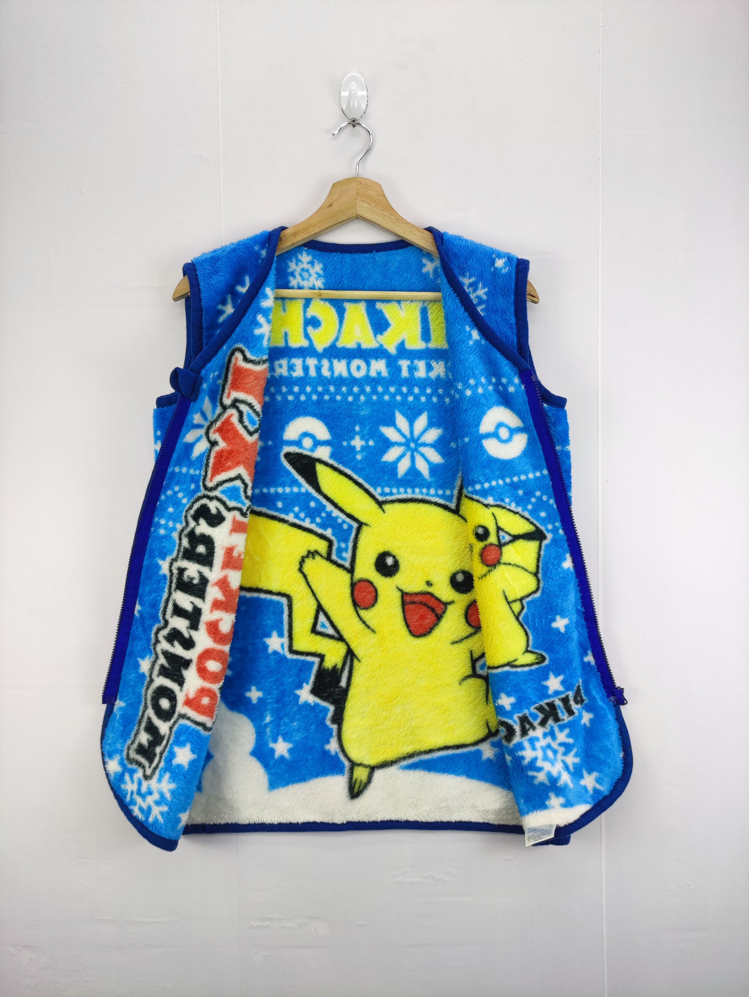 Pokemon Vintage pokemon Pikachu Vest Fleece Zipper Size US M / EU 48-50 / 2 - 4 Thumbnail