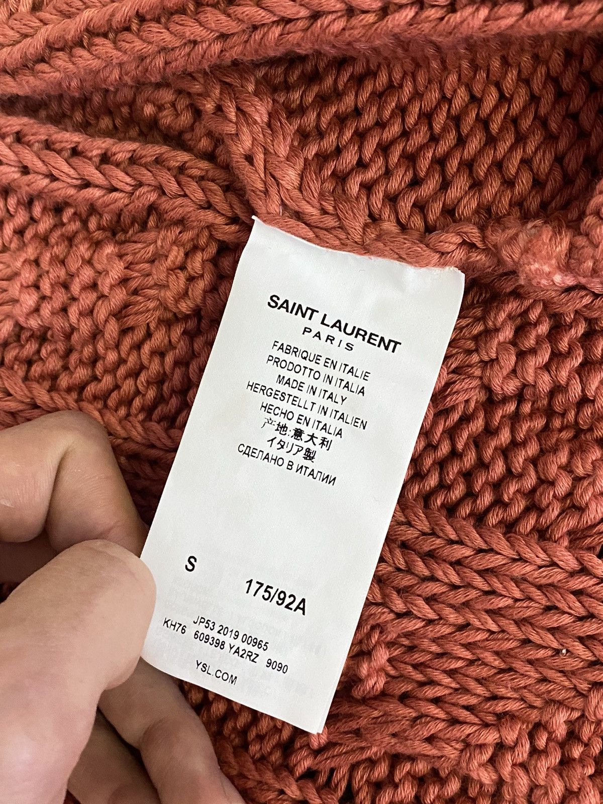 Saint Laurent Paris Saint Laurent Ombré effect Cable knit Cardigan Size US S / EU 44-46 / 1 - 4 Thumbnail