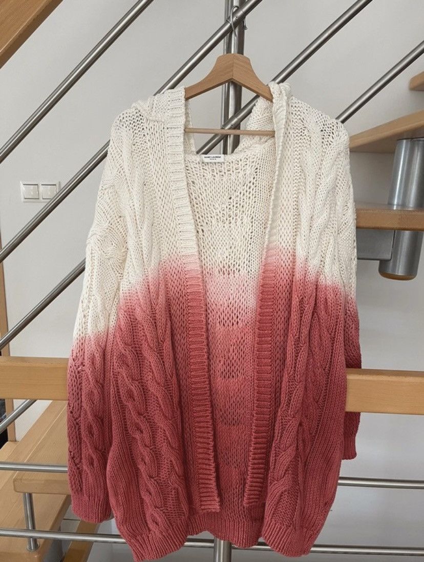Saint Laurent Paris Saint Laurent Ombré effect Cable knit Cardigan Size US S / EU 44-46 / 1 - 1 Thumbnail