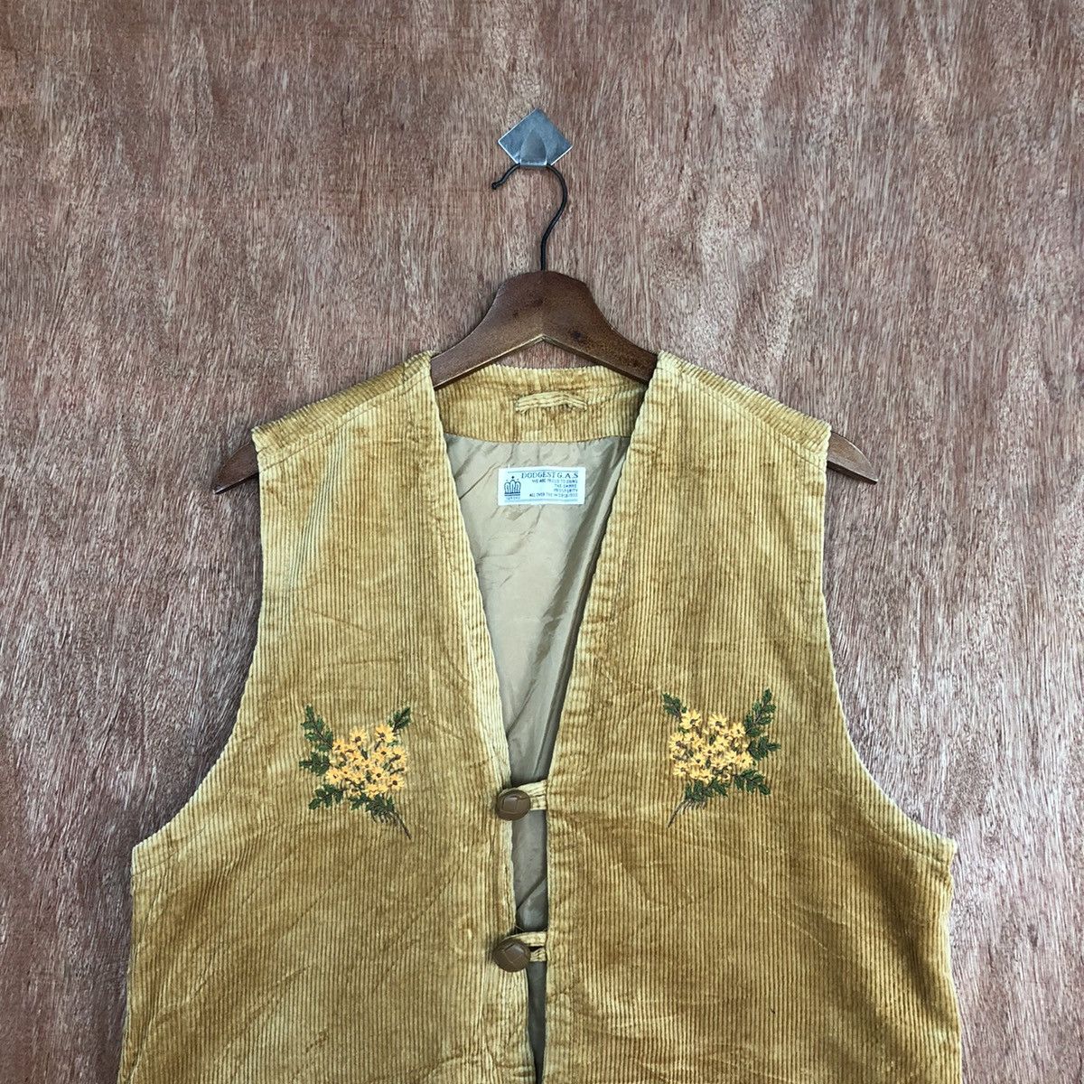 Japanese Brand DL Dodgest Brown Conduroy art cardigan Vests #H404 Size S / US 4 / IT 40 - 2 Thumbnail