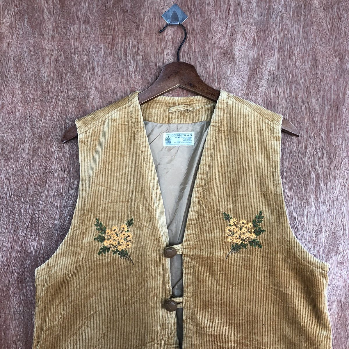 Japanese Brand DL Dodgest Brown Conduroy art cardigan Vests #H404 Size S / US 4 / IT 40 - 7 Thumbnail