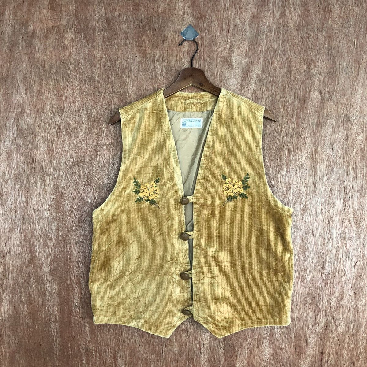 Japanese Brand DL Dodgest Brown Conduroy art cardigan Vests #H404 Size S / US 4 / IT 40 - 1 Thumbnail