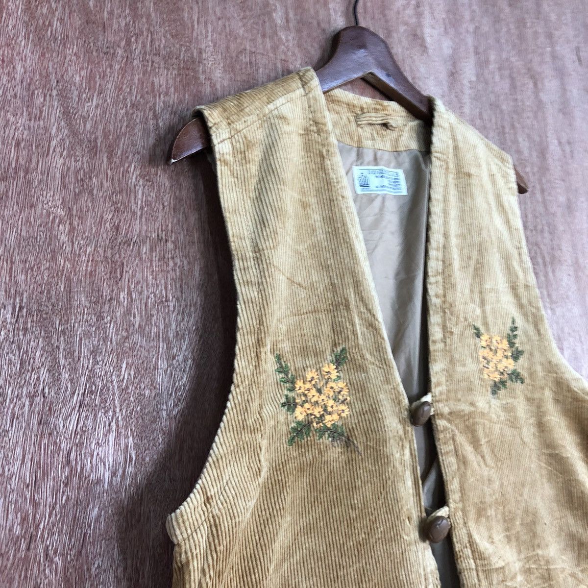 Japanese Brand DL Dodgest Brown Conduroy art cardigan Vests #H404 Size S / US 4 / IT 40 - 5 Thumbnail