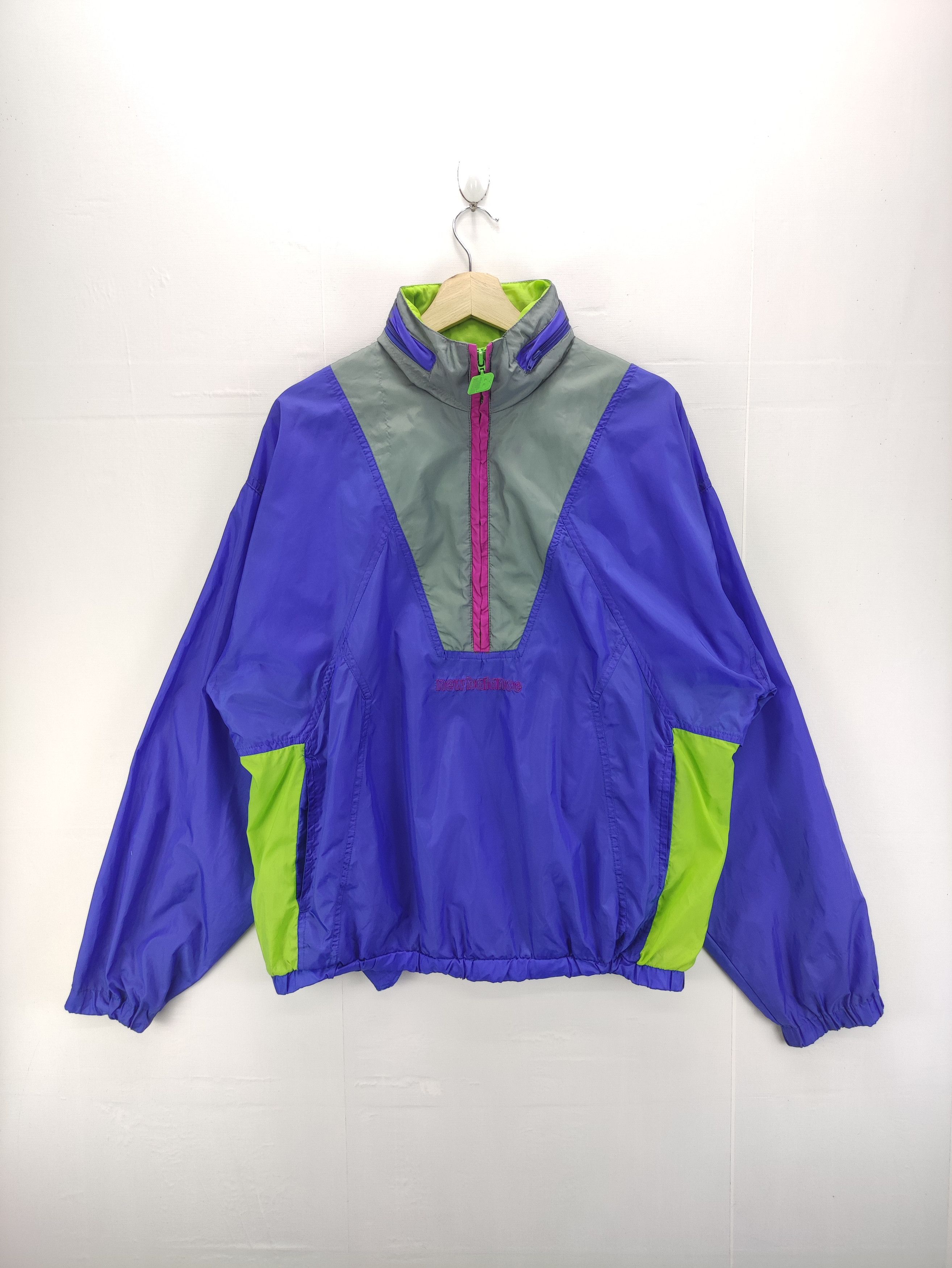 New Balance Vintage New Balance Winbreaker Half Zipper Jacket Size US XL / EU 56 / 4 - 1 Thumbnail