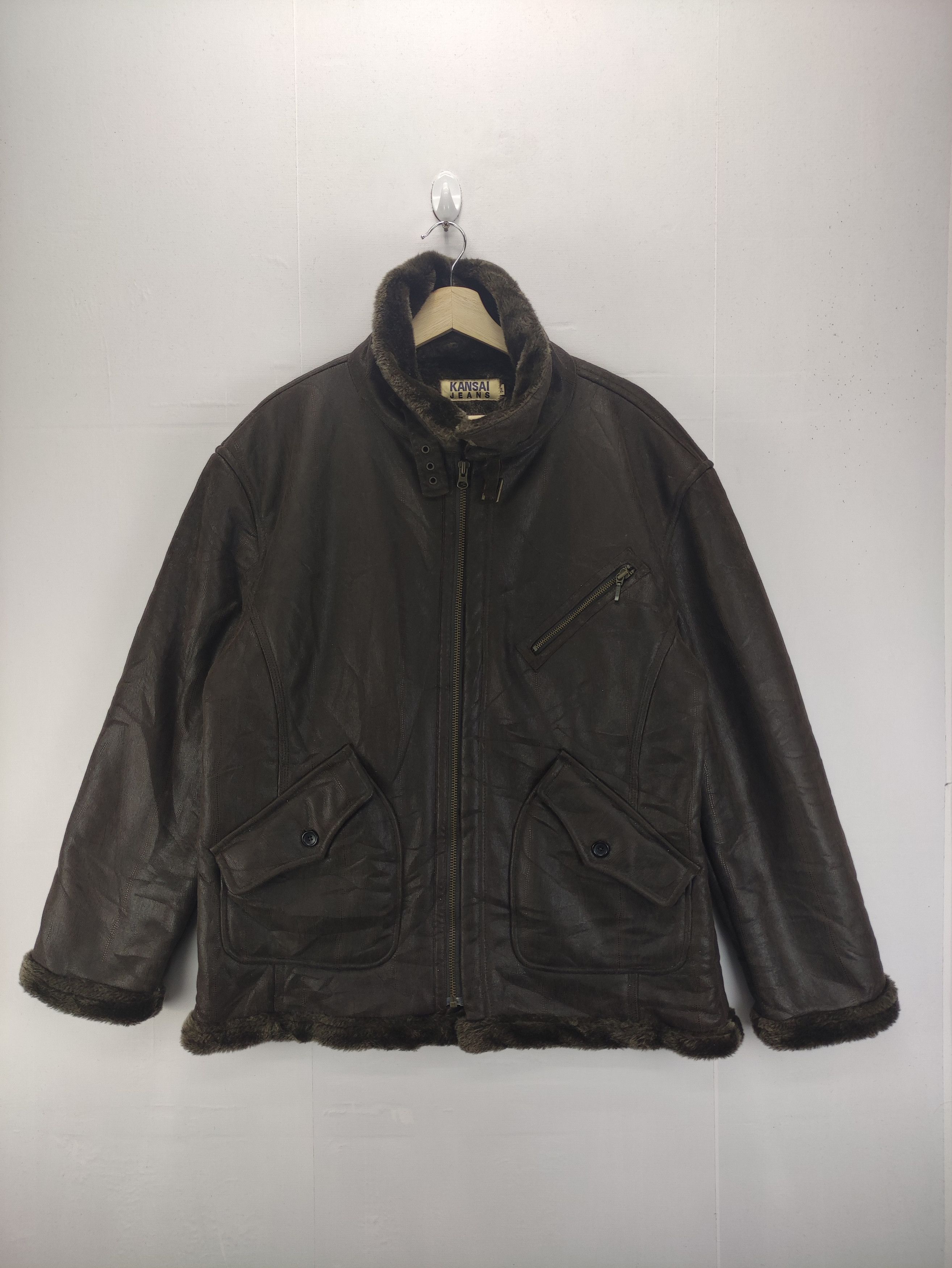 Kansai Yamamoto Vintage kansai Jeans Moleskin Jacket Zipper Size US L / EU 52-54 / 3 - 1 Thumbnail